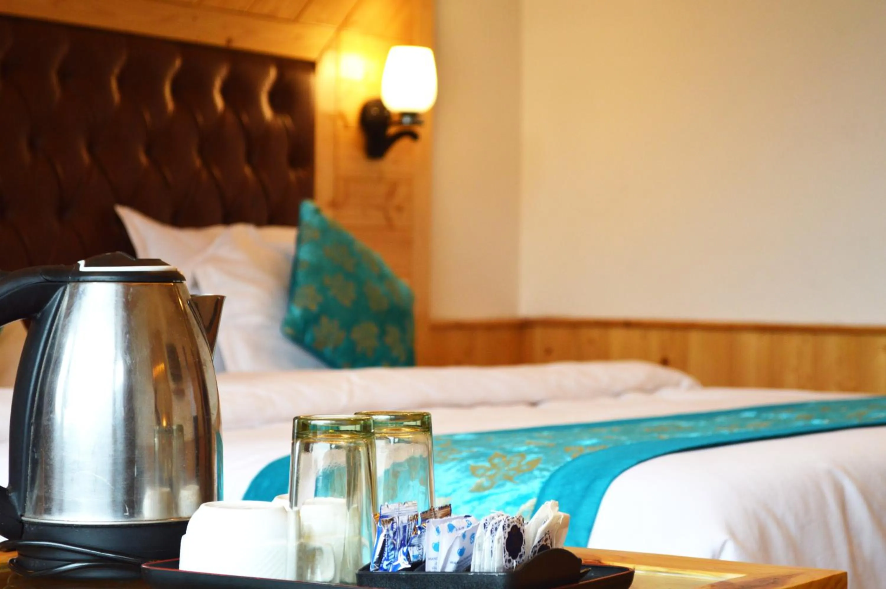 room service, Bed in Manali Outdoor Retreat by Sheosante
