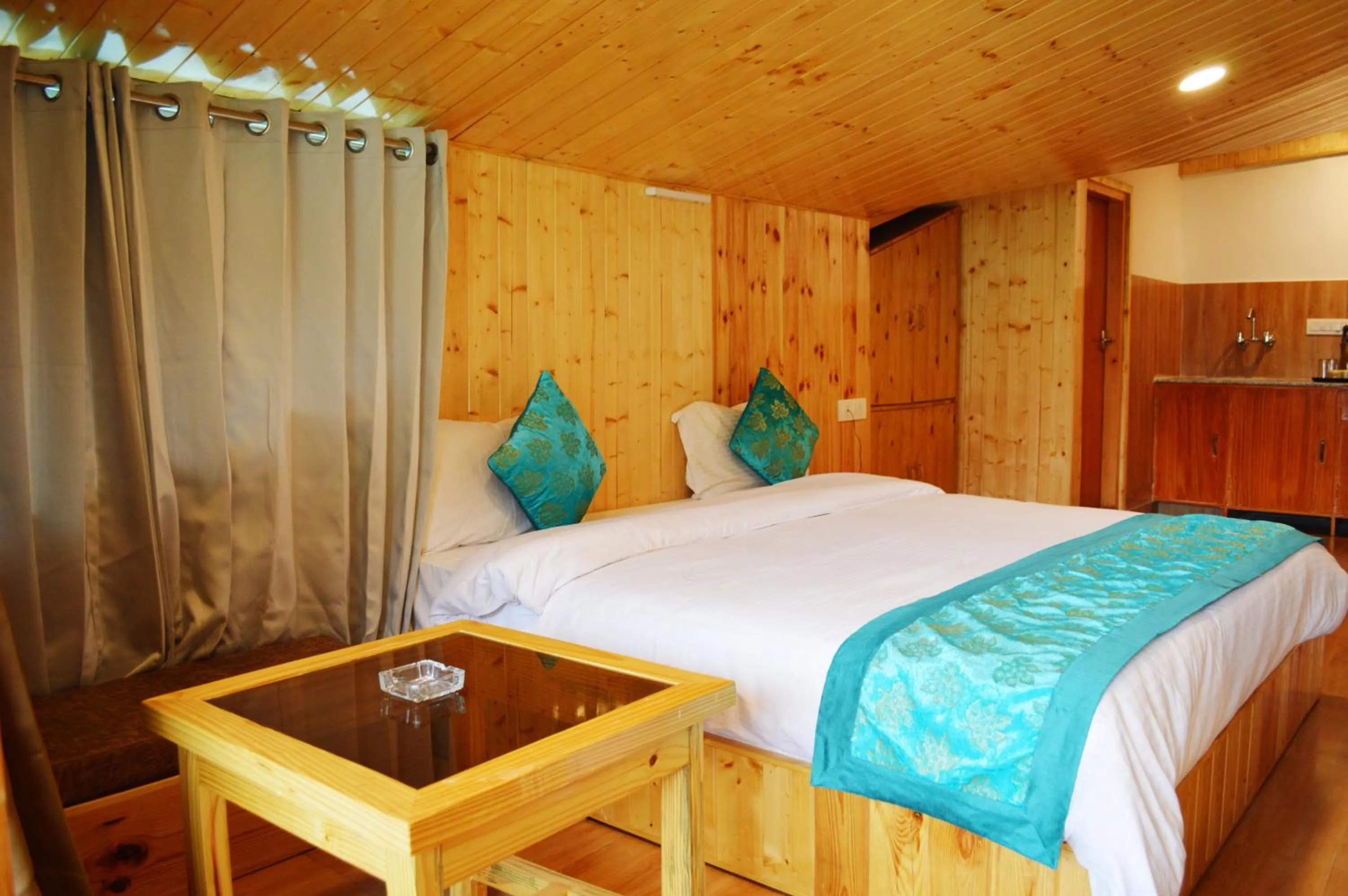 Bedroom, Bed in Manali Outdoor Retreat by Sheosante