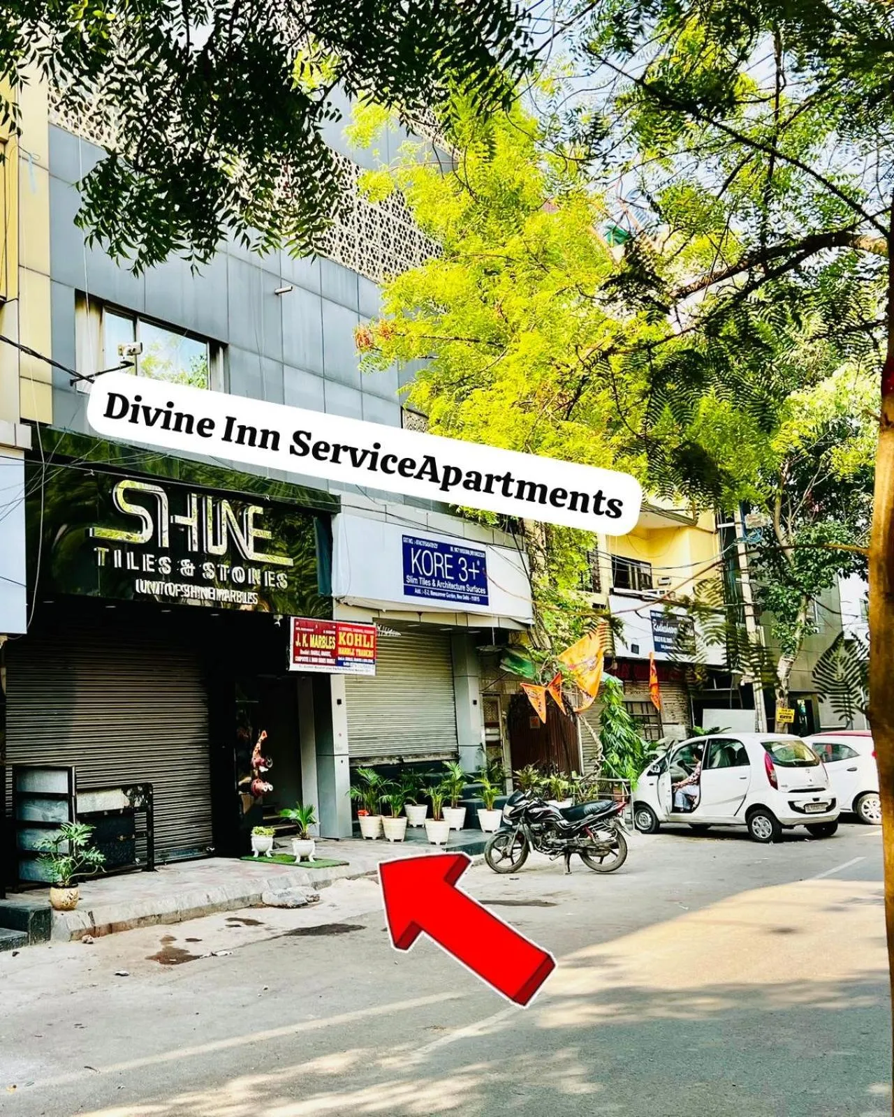Property building in Divine Inn Hotel Near Rajouri Garden Main Market