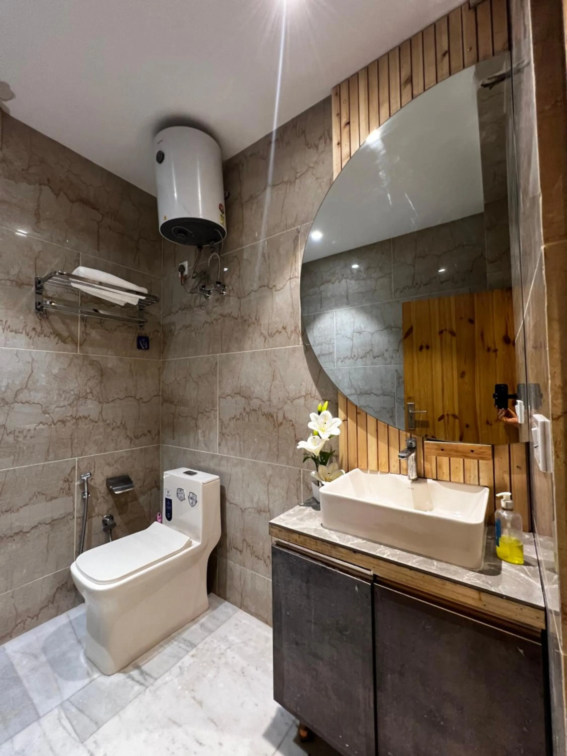 Shower in Divine Inn Hotel Near Rajouri Garden Main Market