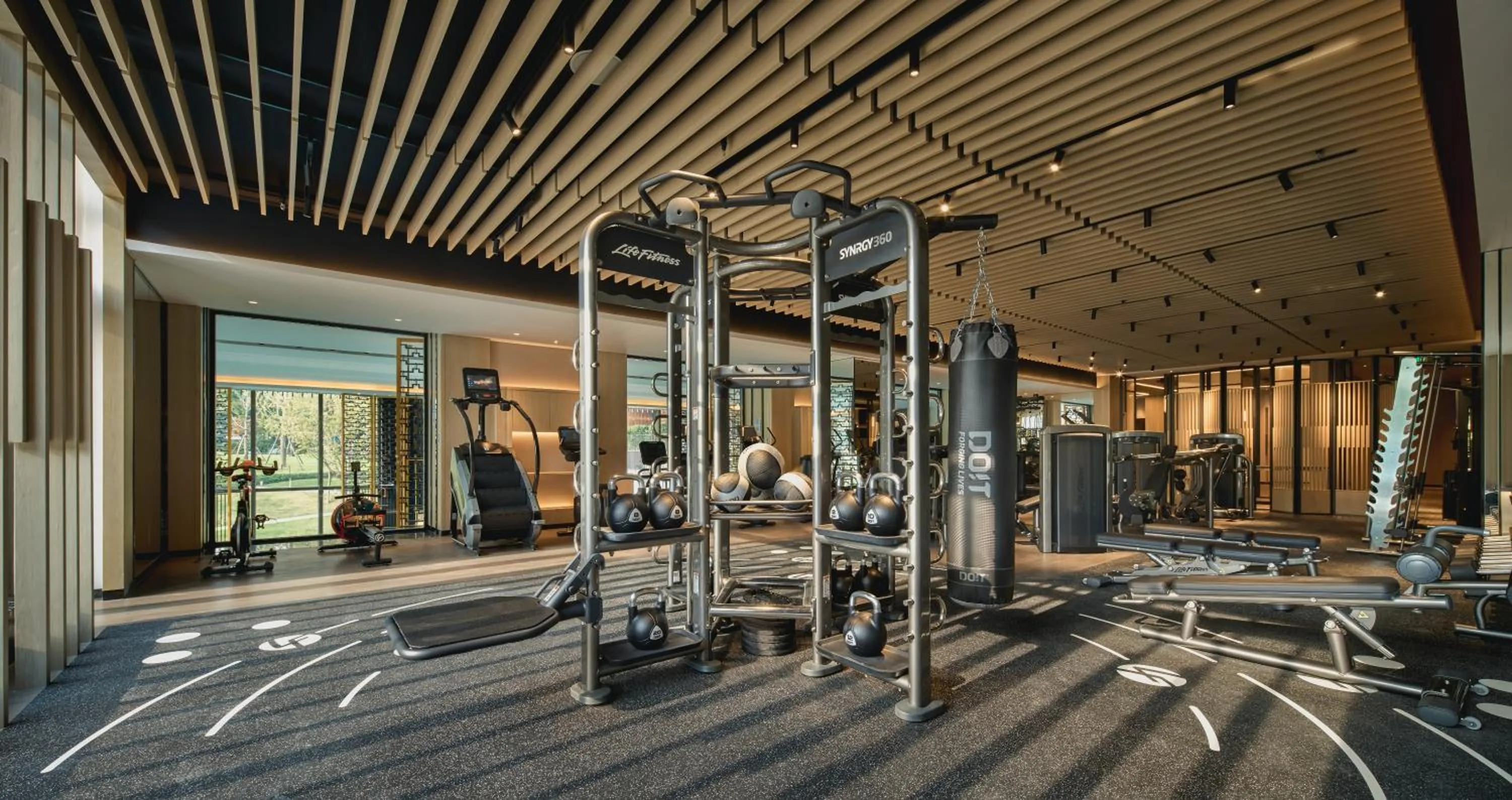 Fitness centre/facilities in Four Seasons Hotel Suzhou