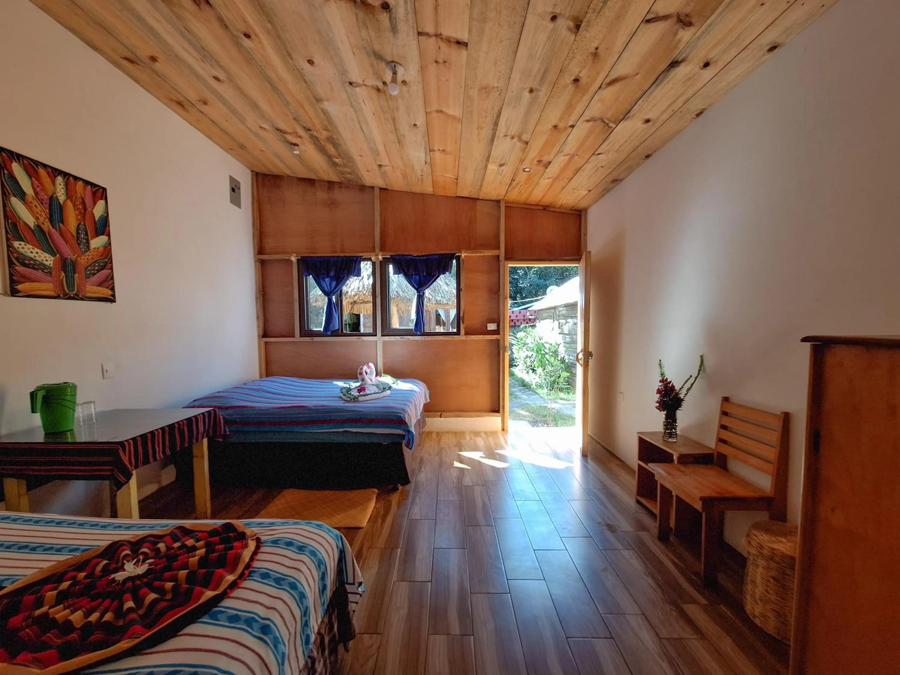 Bed in Eco-Hotel Mayachik