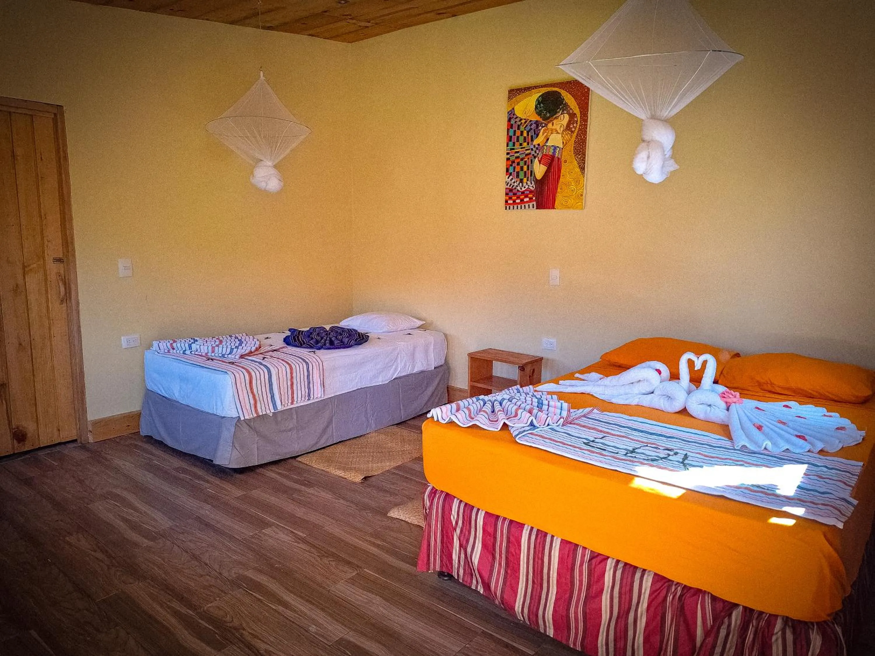 Bed in Eco-Hotel Mayachik