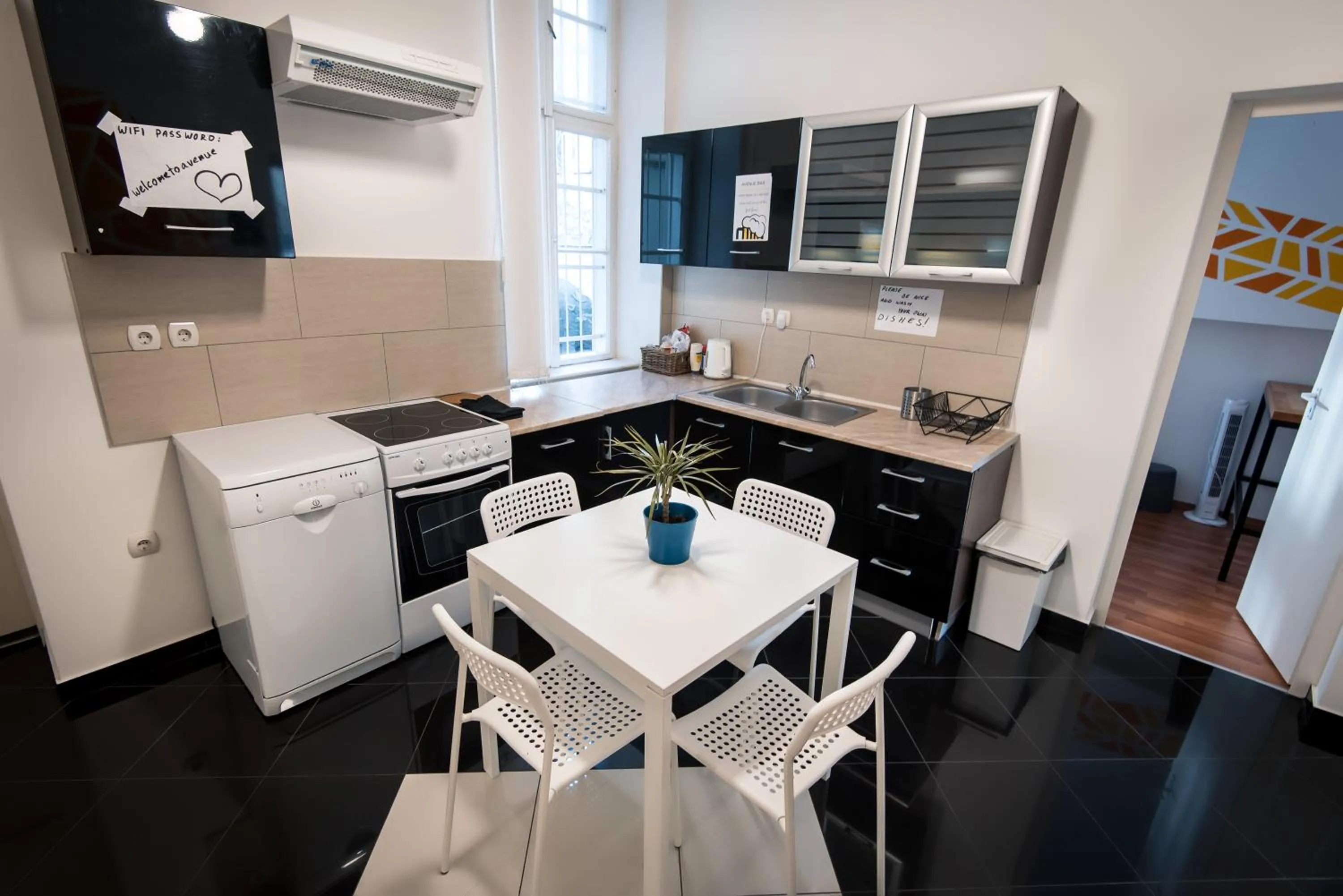 Communal kitchen in Avenue Hostel