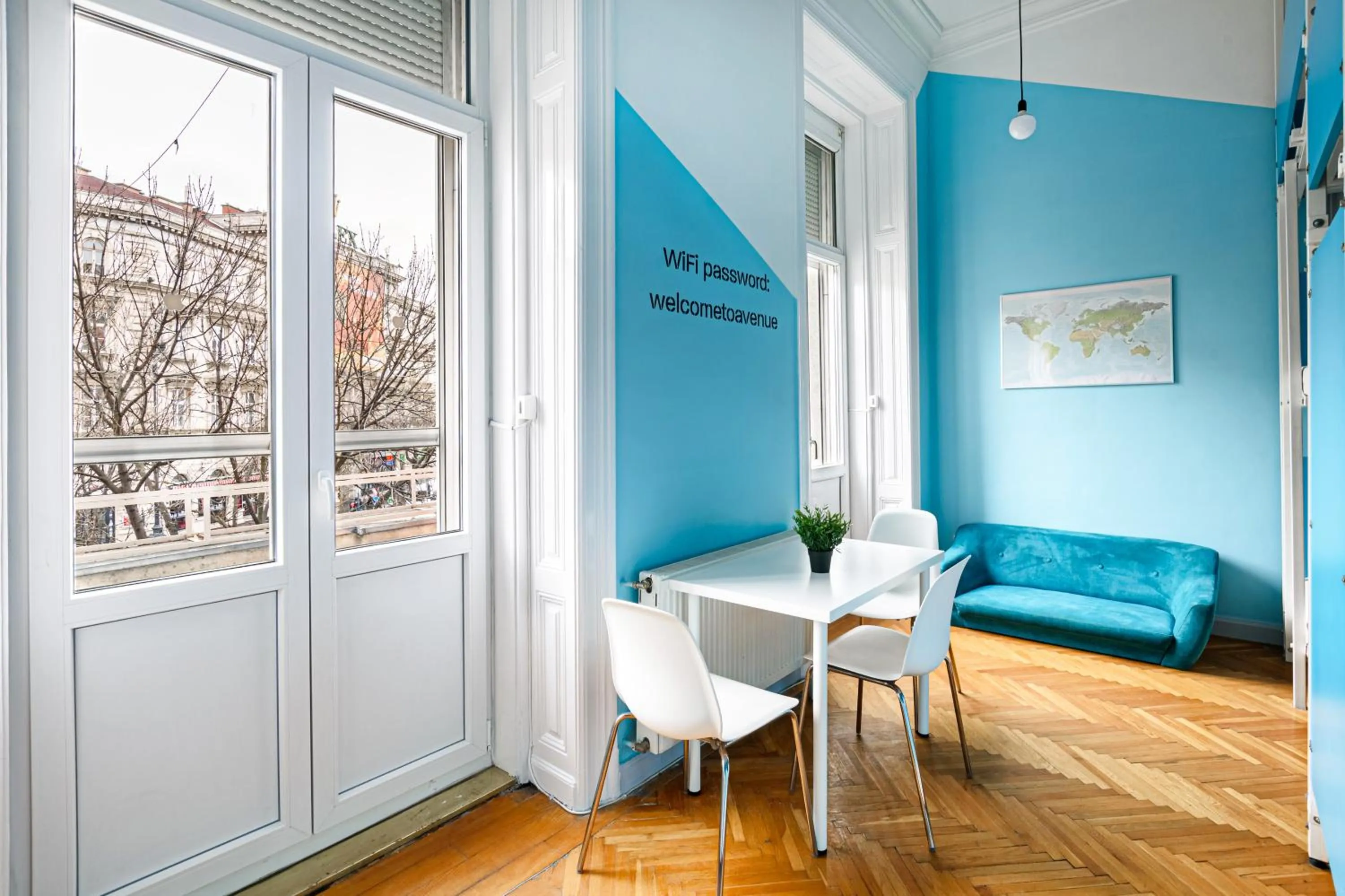 Living room in Avenue Hostel