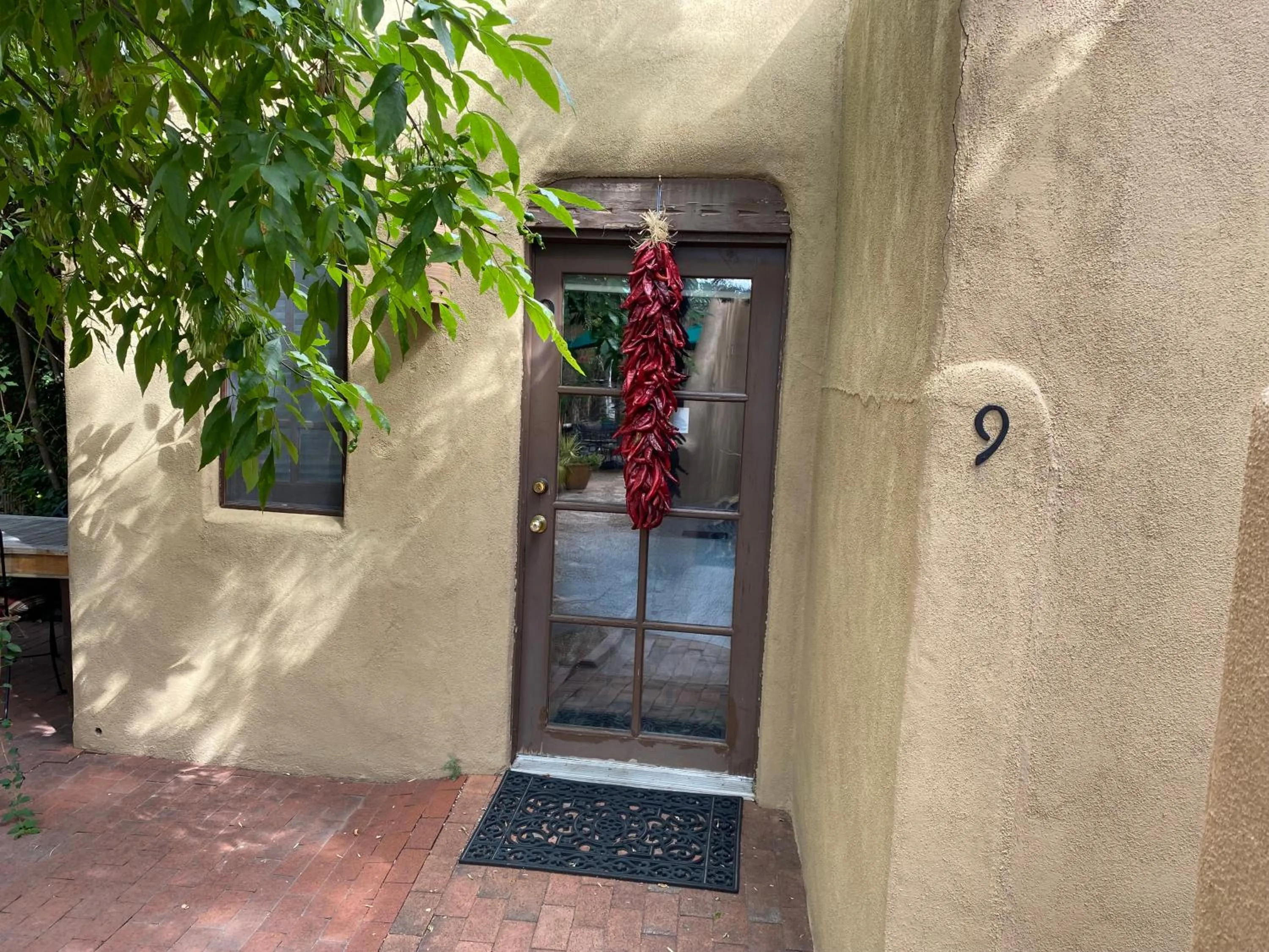 Facade/entrance in Casa de Tres Lunas/House of Three Moons
