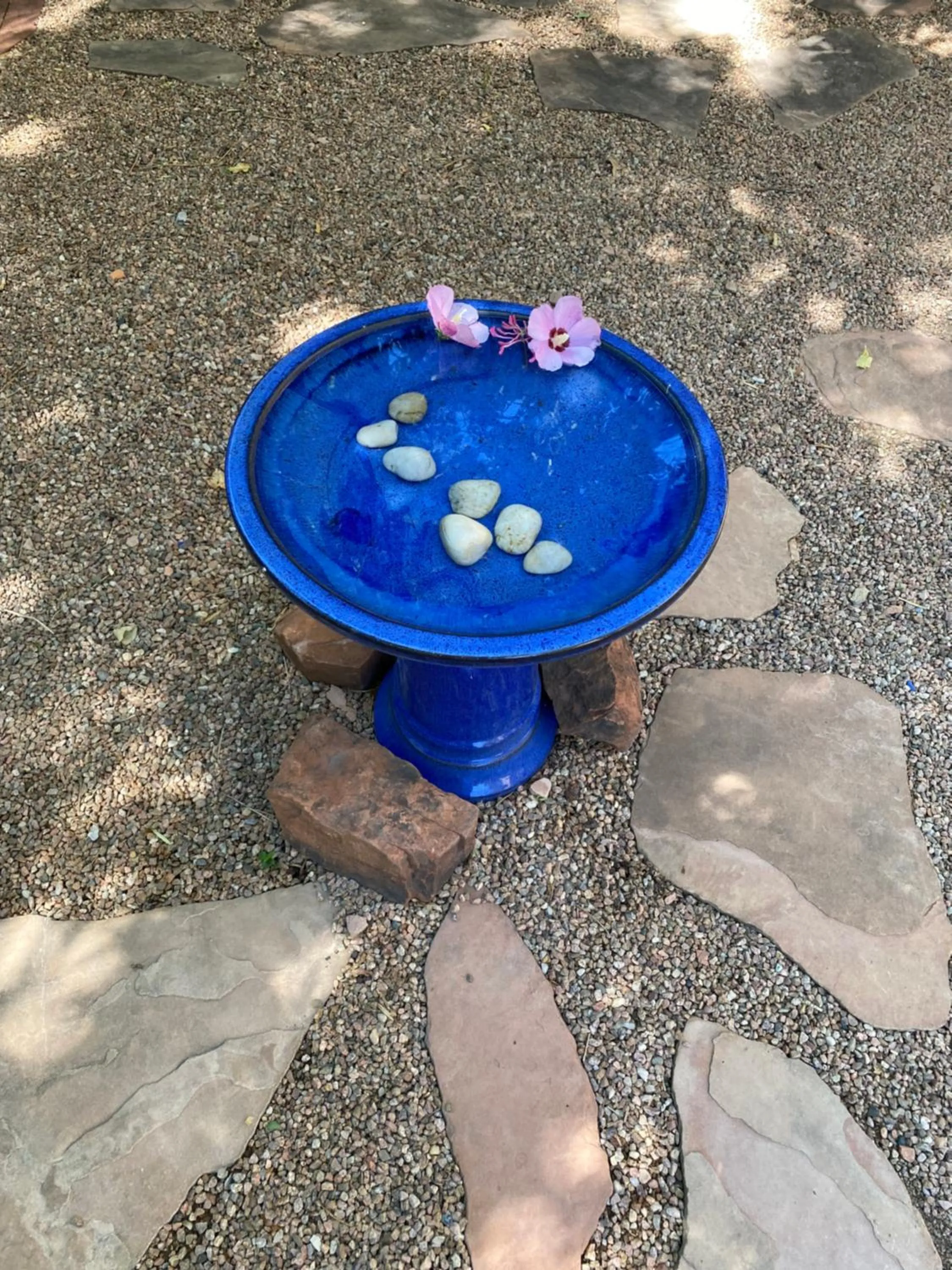 Inner courtyard view in Casa de Tres Lunas/House of Three Moons