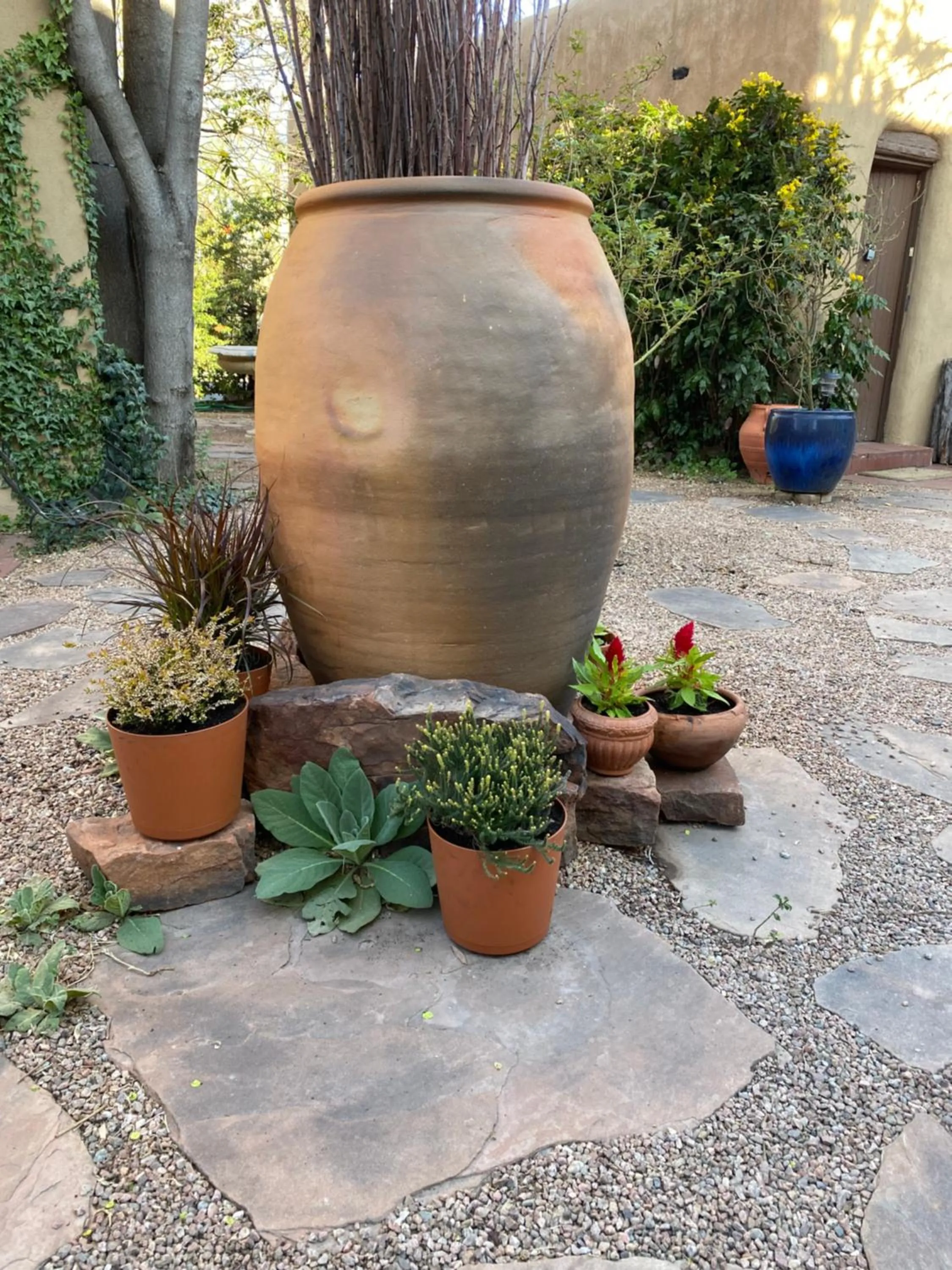 Inner courtyard view in Casa de Tres Lunas/House of Three Moons