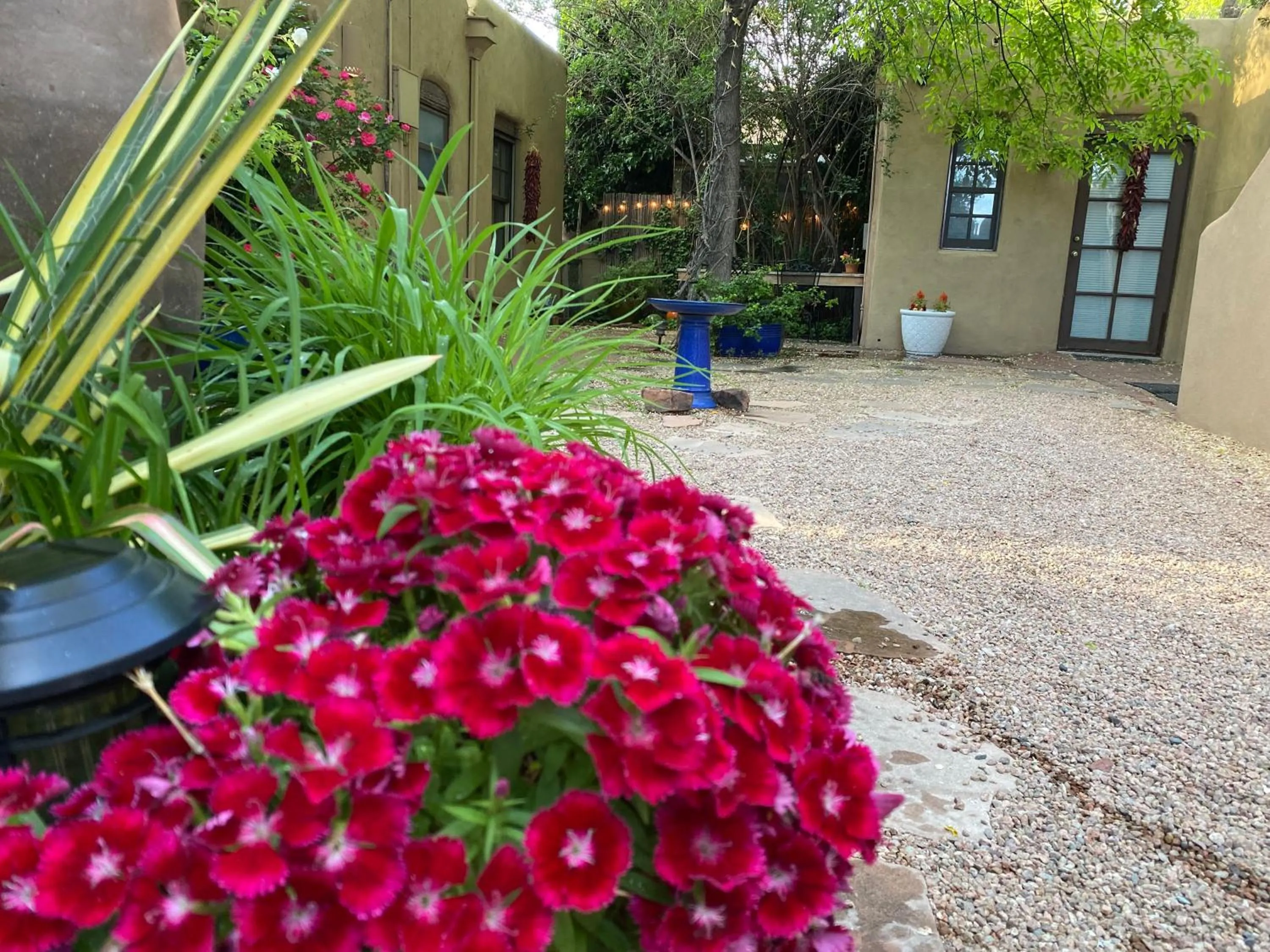 Inner courtyard view in Casa de Tres Lunas/House of Three Moons
