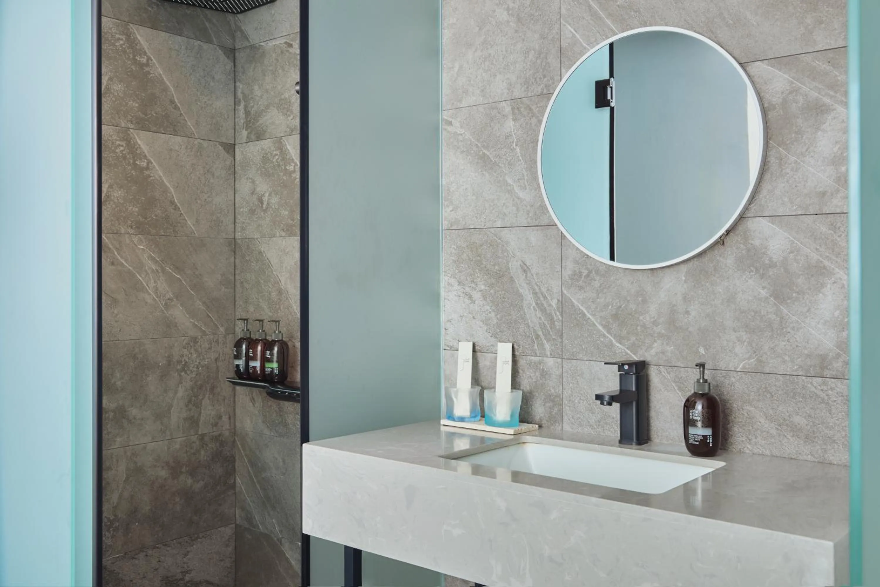 Shower in The Blue by Just Inn