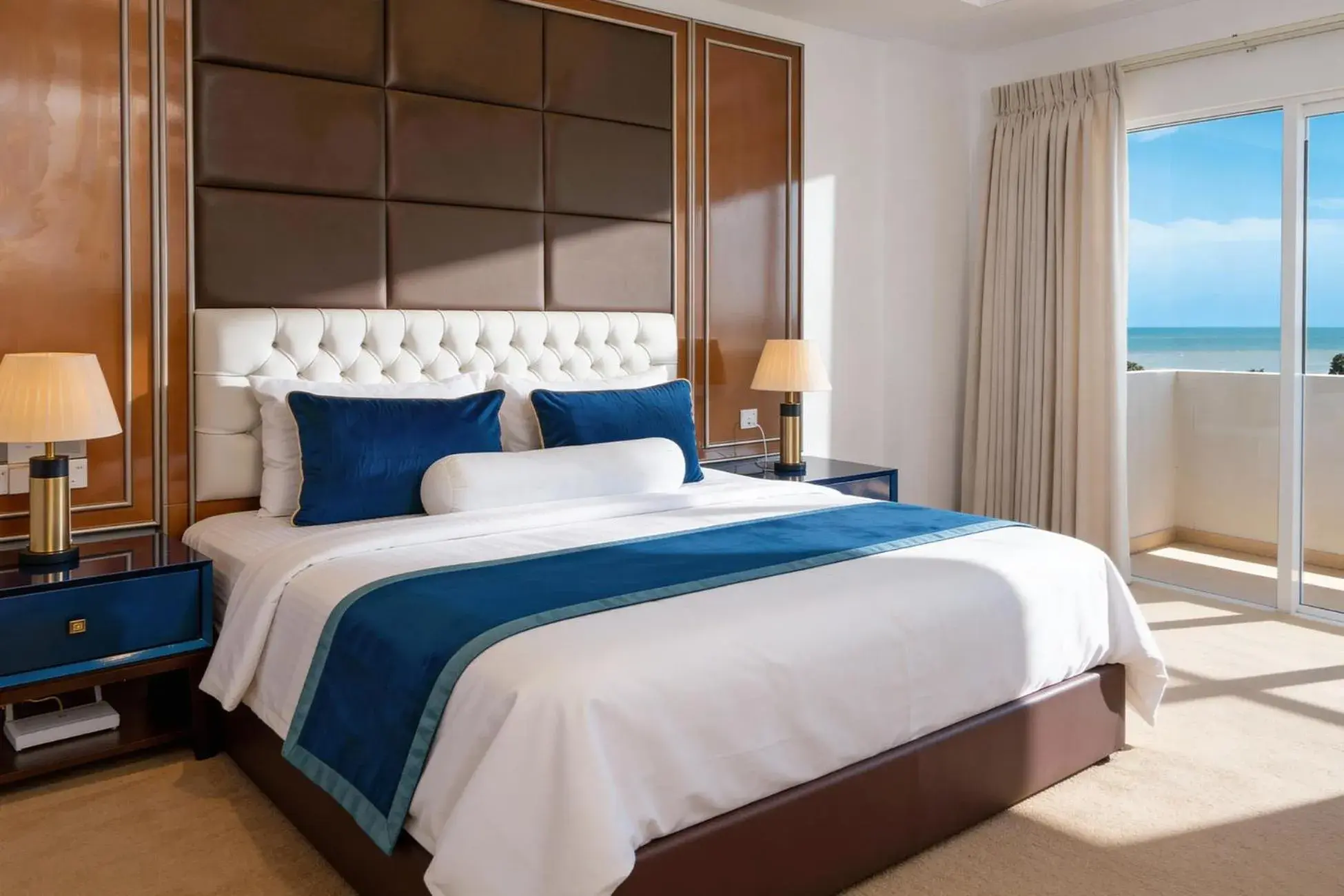 Deluxe Double Room with Balcony and Sea View - single occupancy in Corundum Breeze Negombo Deluxe Double Room with Balcony and Sea View - single occupancy in Corundum Breeze Negombo