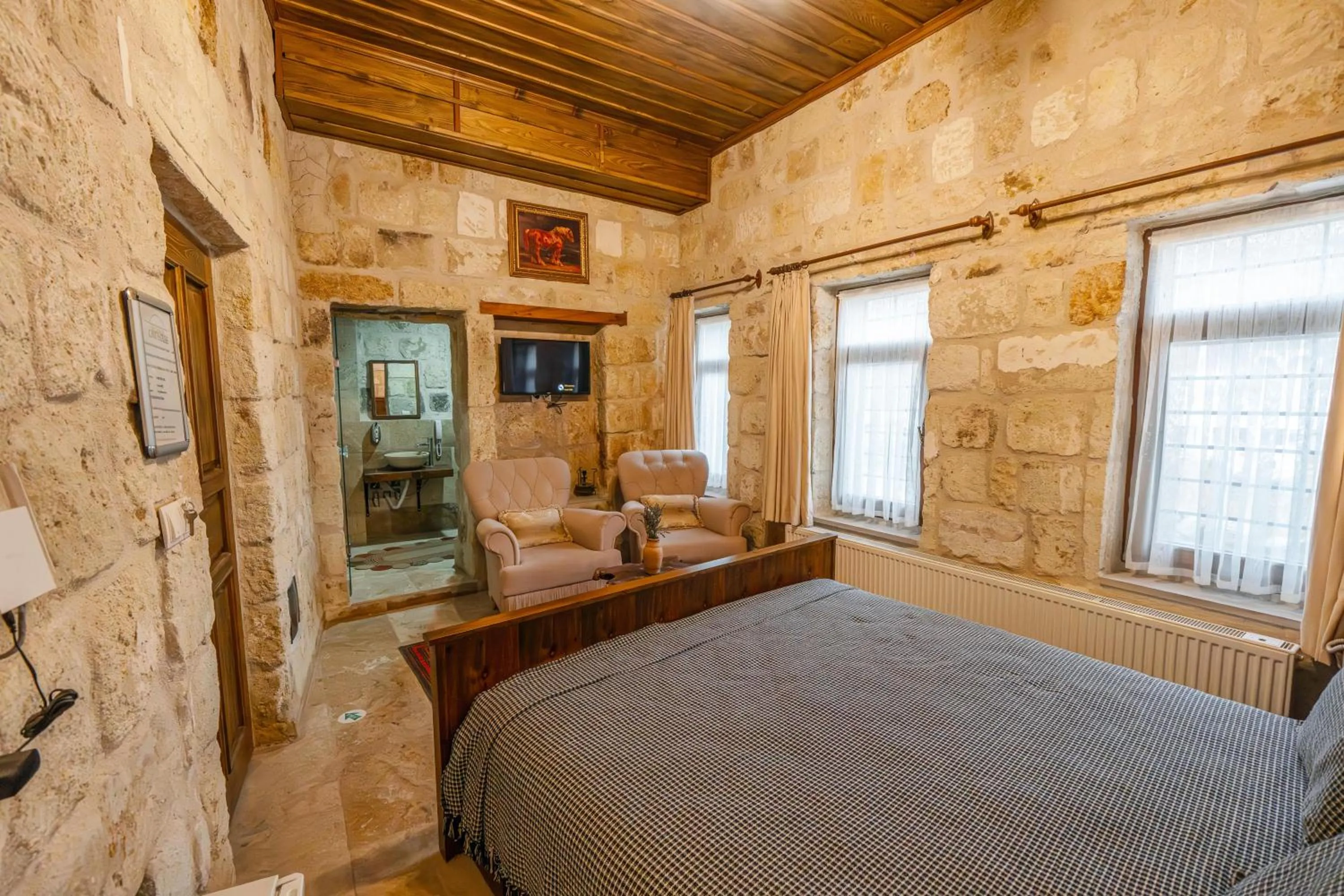 Seating area in Belenus Cave House