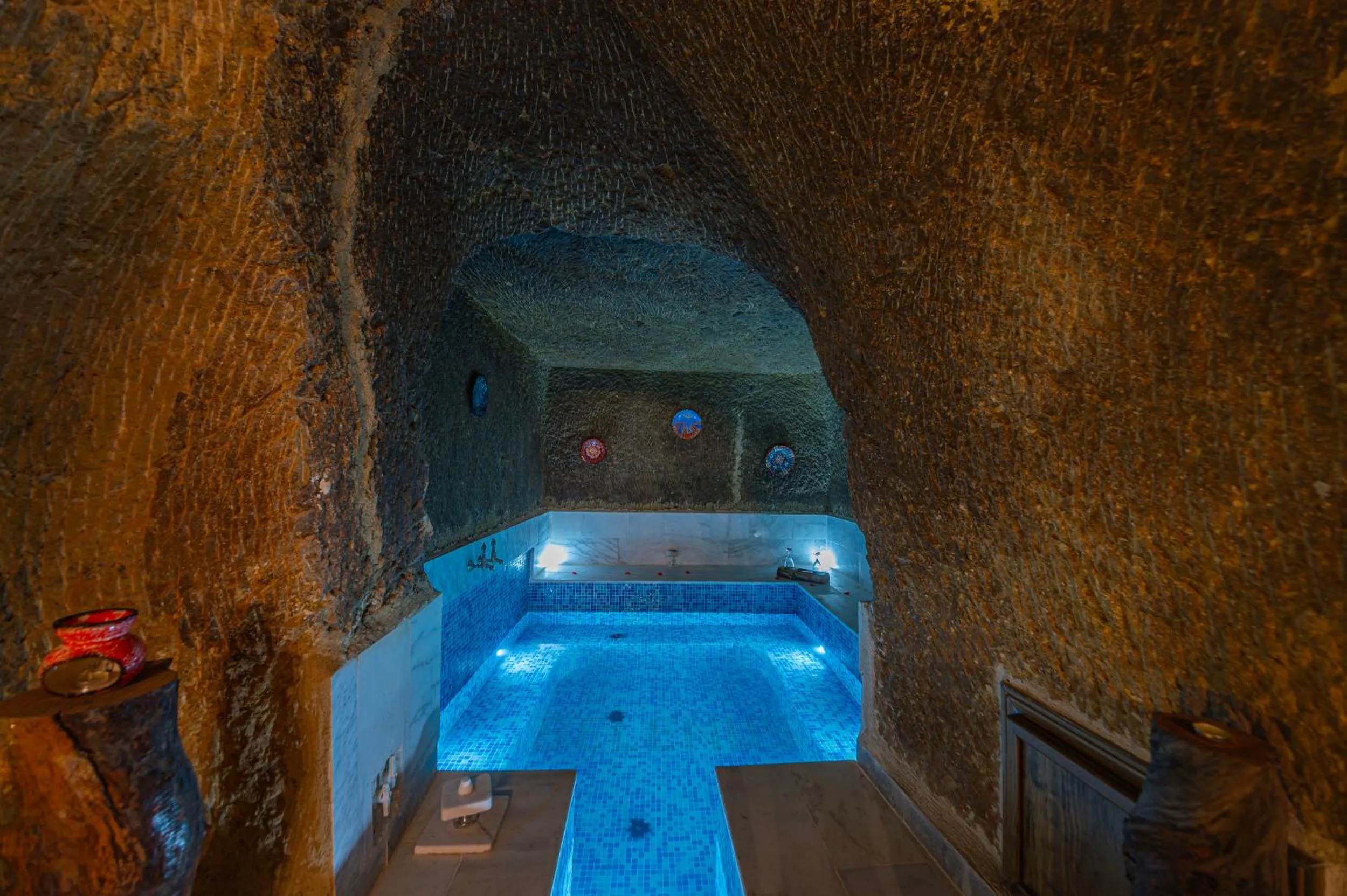 Pool view in Belenus Cave House