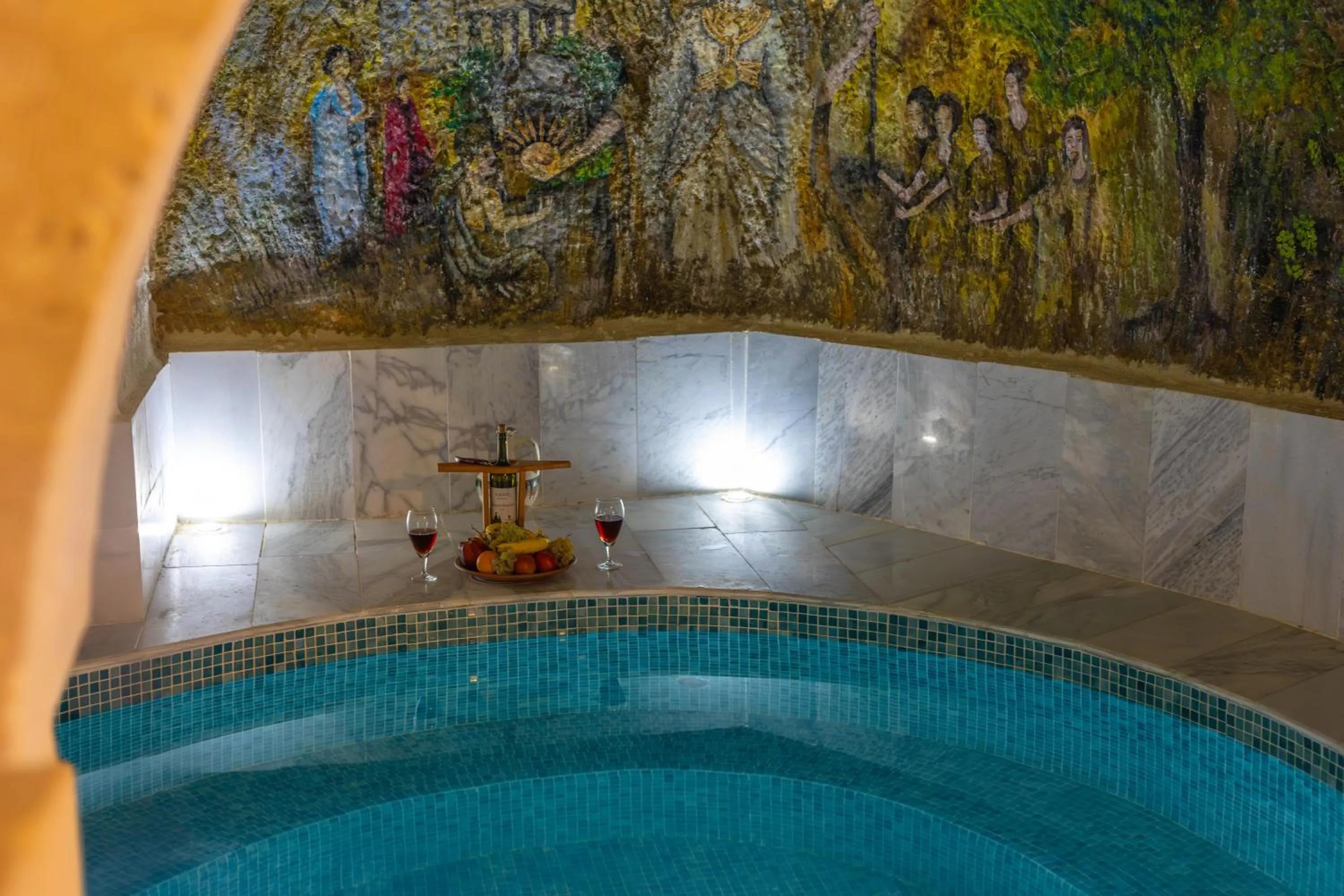 Pool view in Belenus Cave House