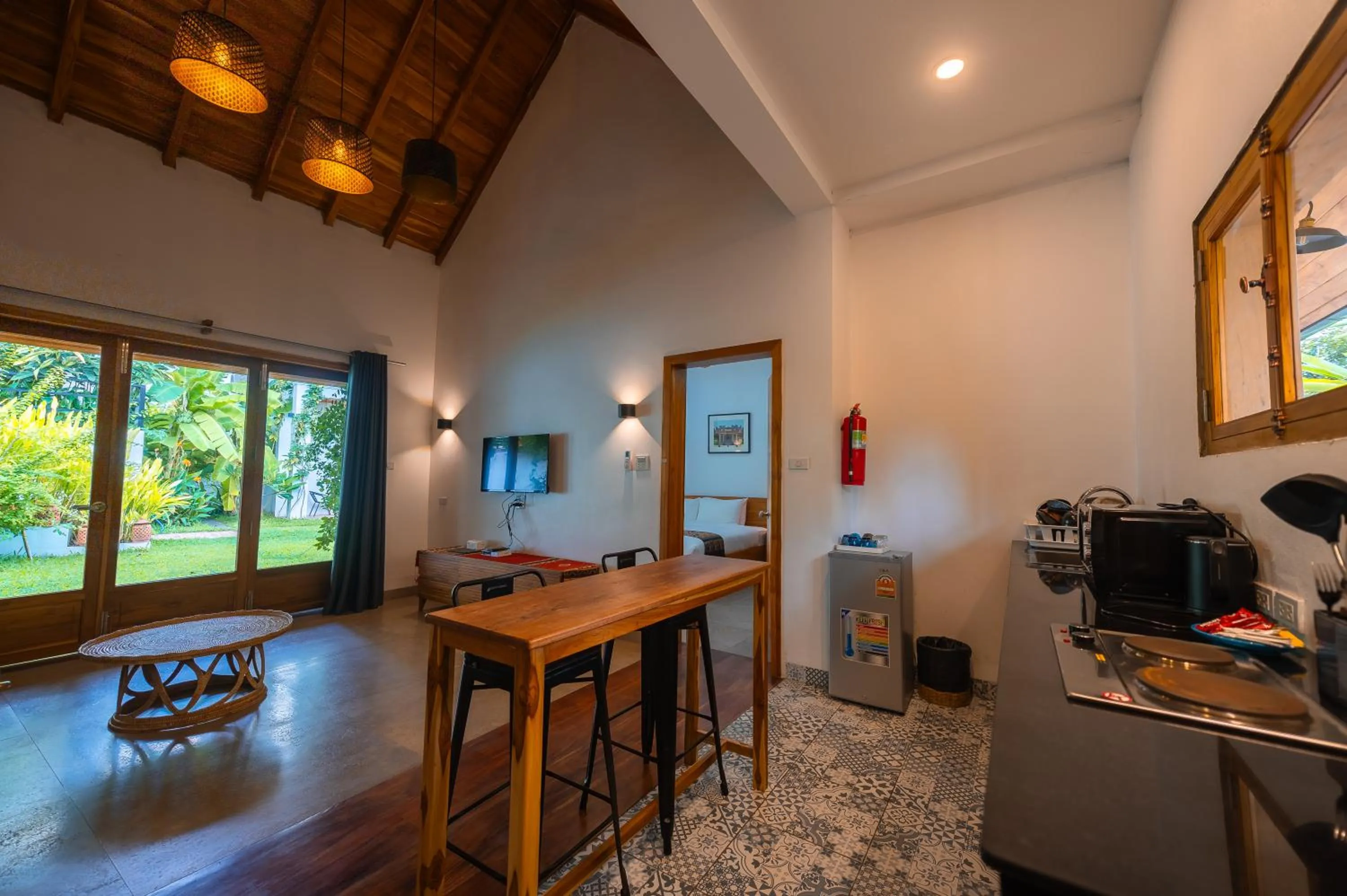 Kitchen or kitchenette in Madilao Hotel