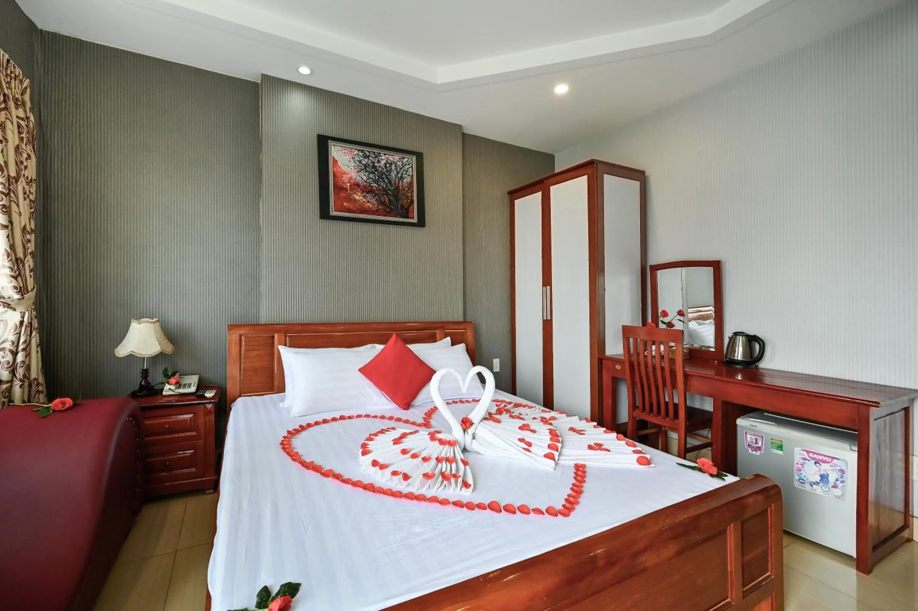 Bed in Quang Hoa Airport Hotel