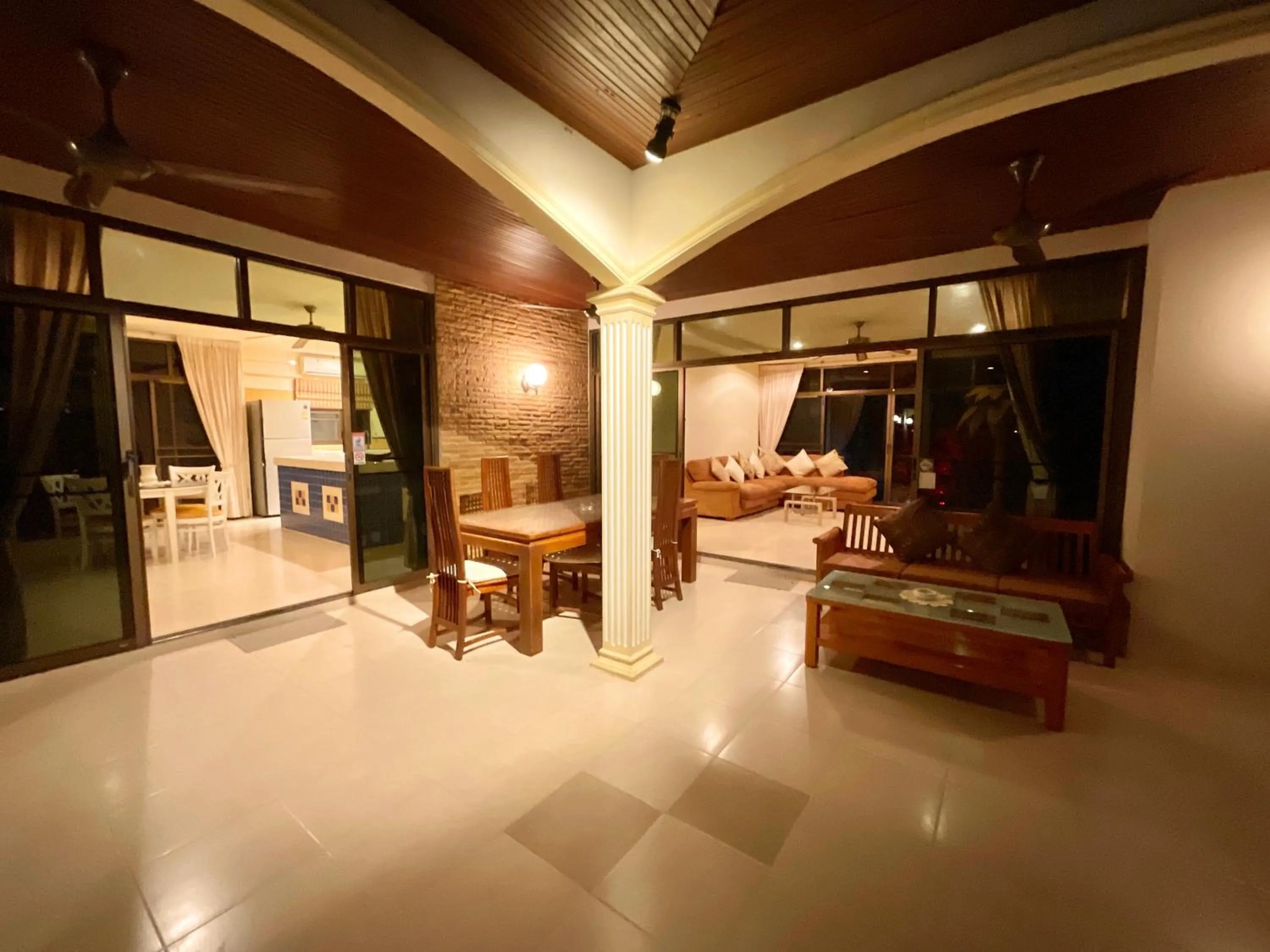 Seating area in Coconut Paradise Holiday Villas