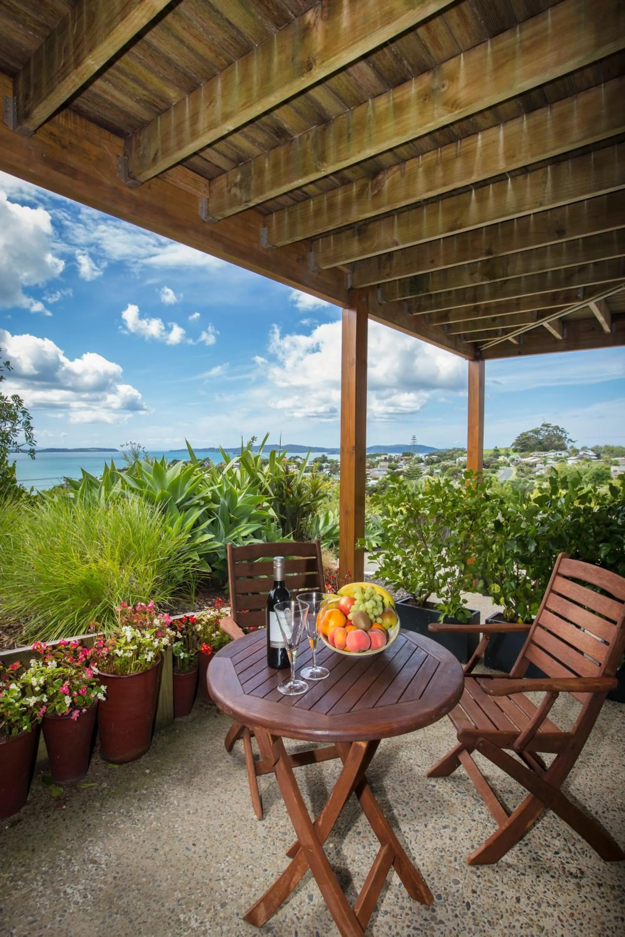 Patio in Tahi Lodge - Matakana Coast