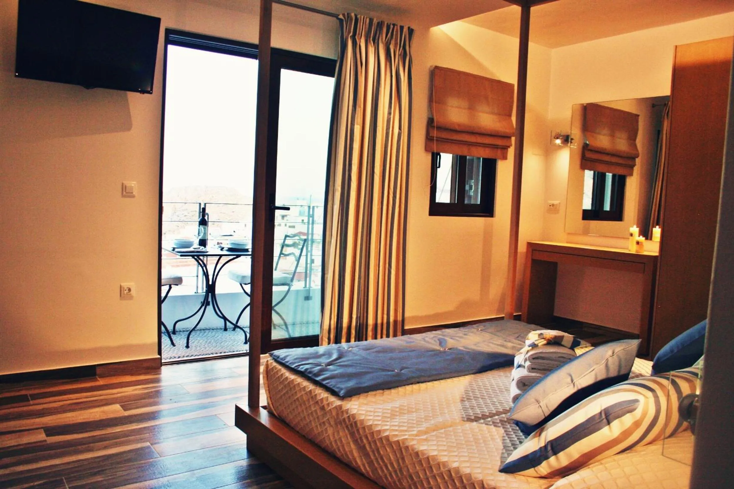 Balcony/Terrace, Bed in Lindos Beauty