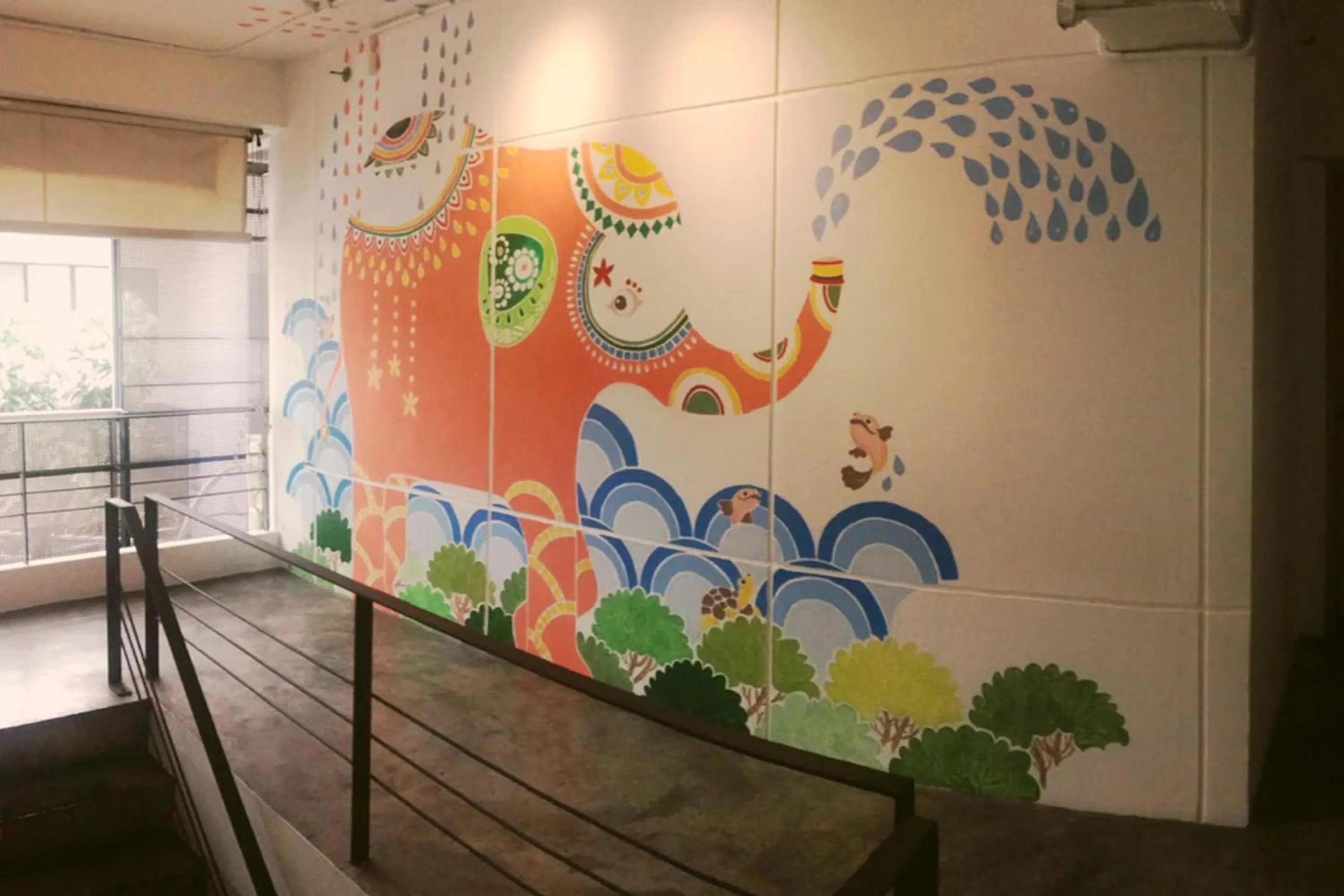 Decorative detail in Qilombo Hostel Silom