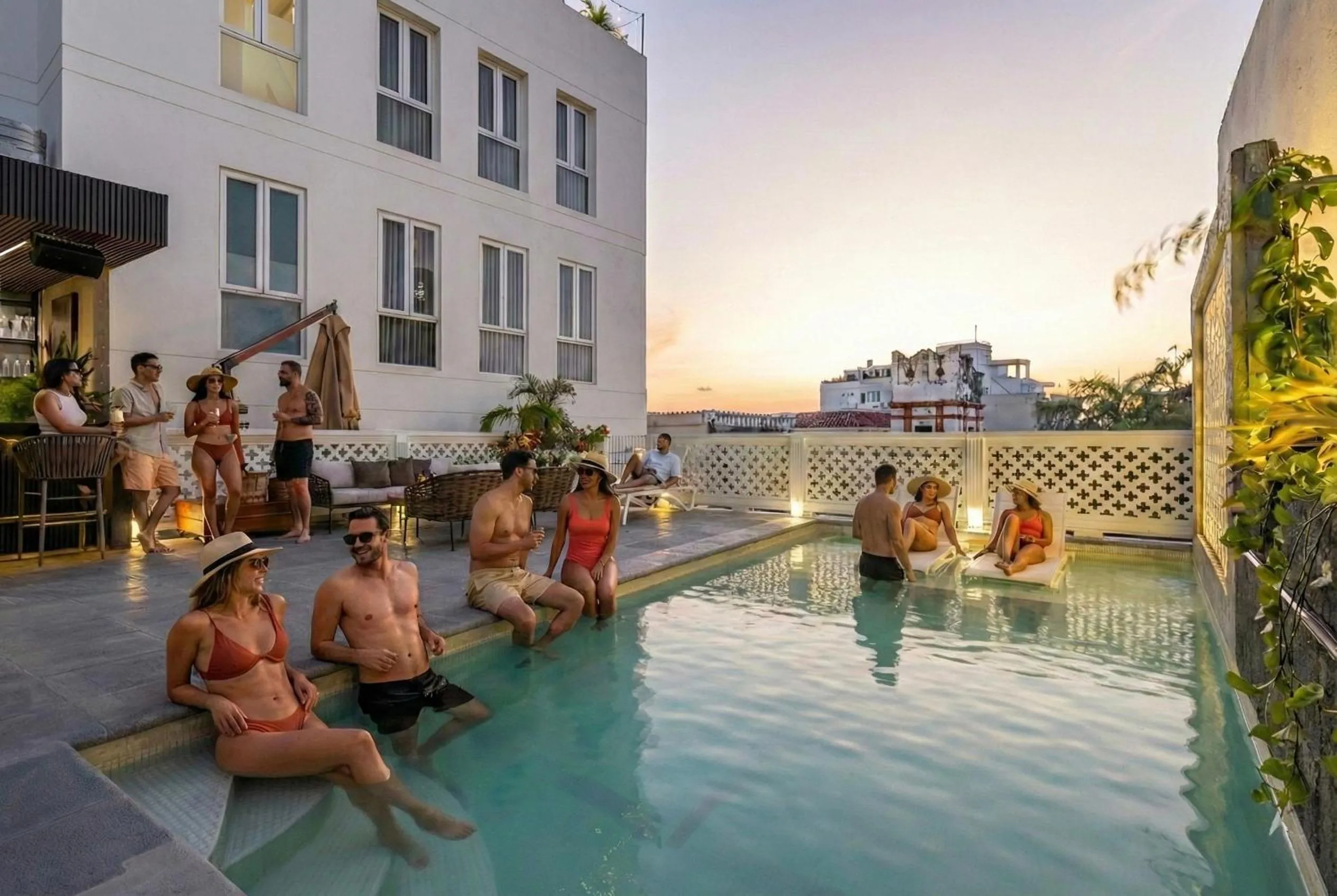 Pool view in Hotel Casa del Gobernador