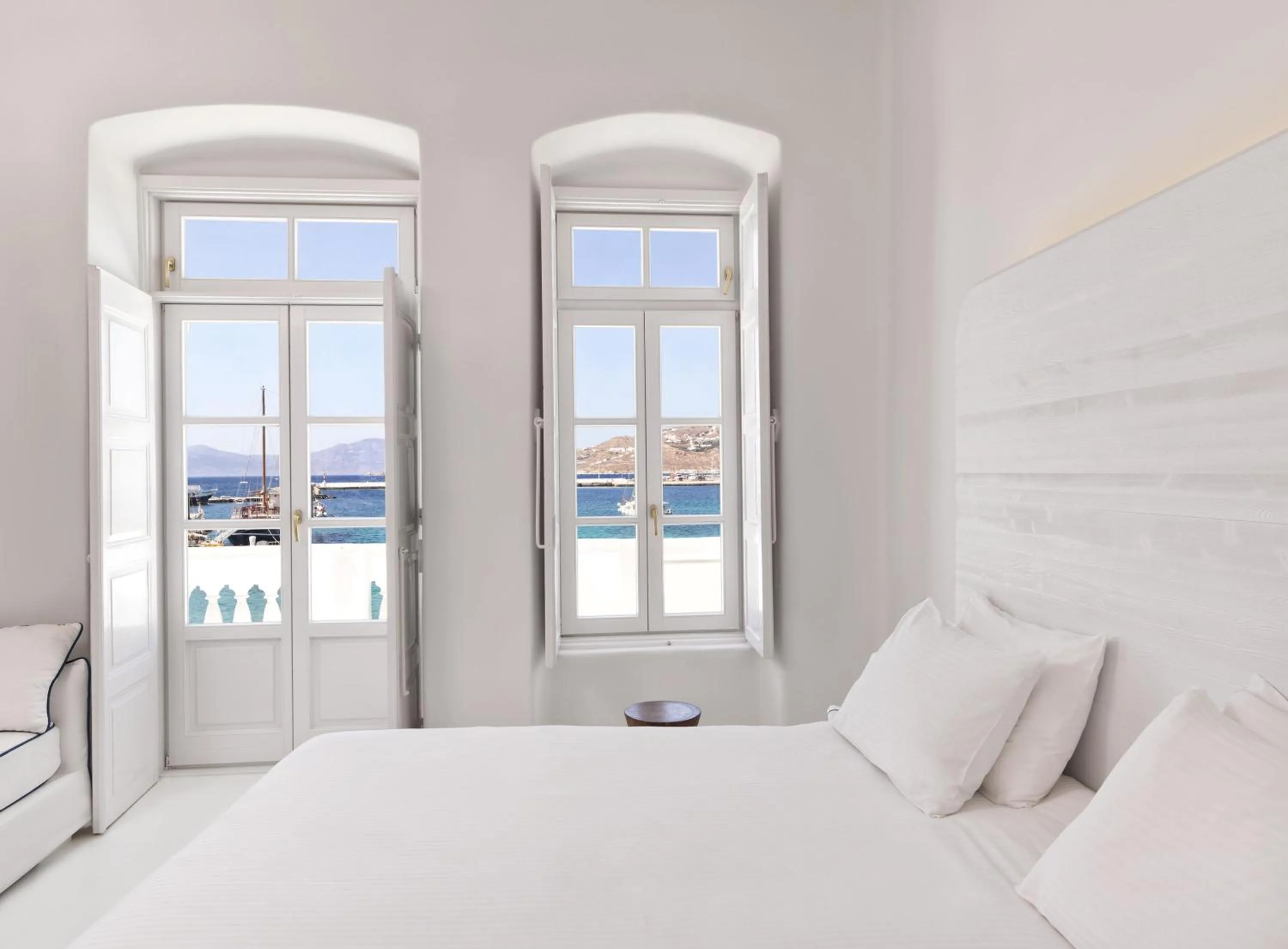 Bedroom, Bed in Villa Kampani Sea View Villa Mykonos Town