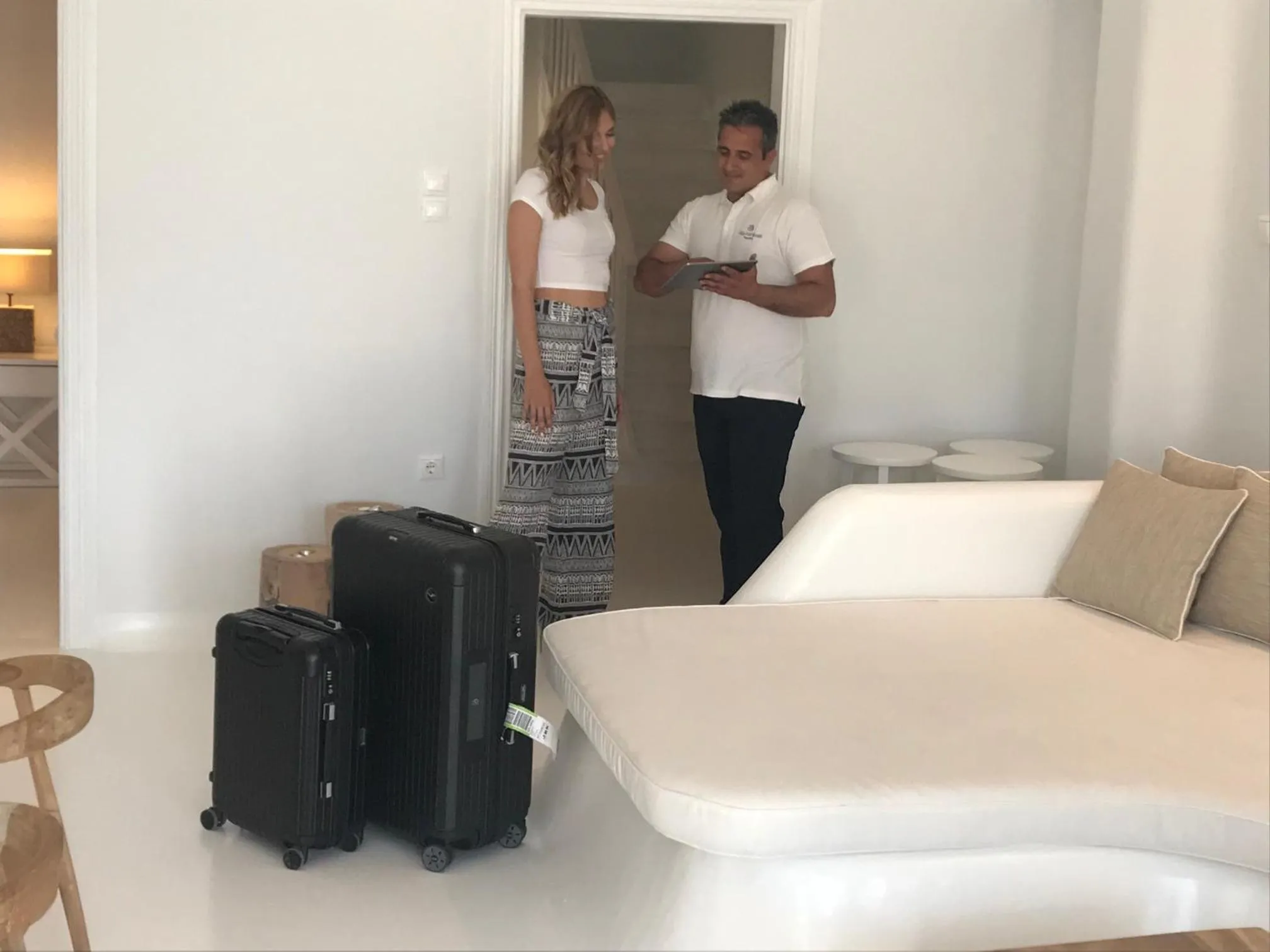 People, Bed in Villa Kampani Sea View Villa Mykonos Town