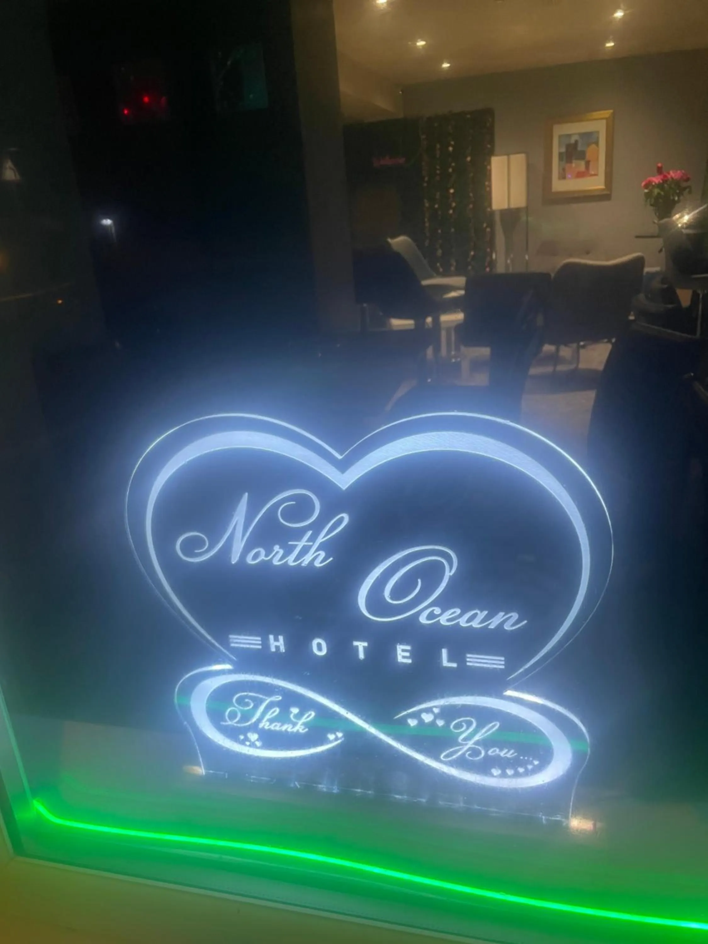 Text overlay in North Ocean Hotel