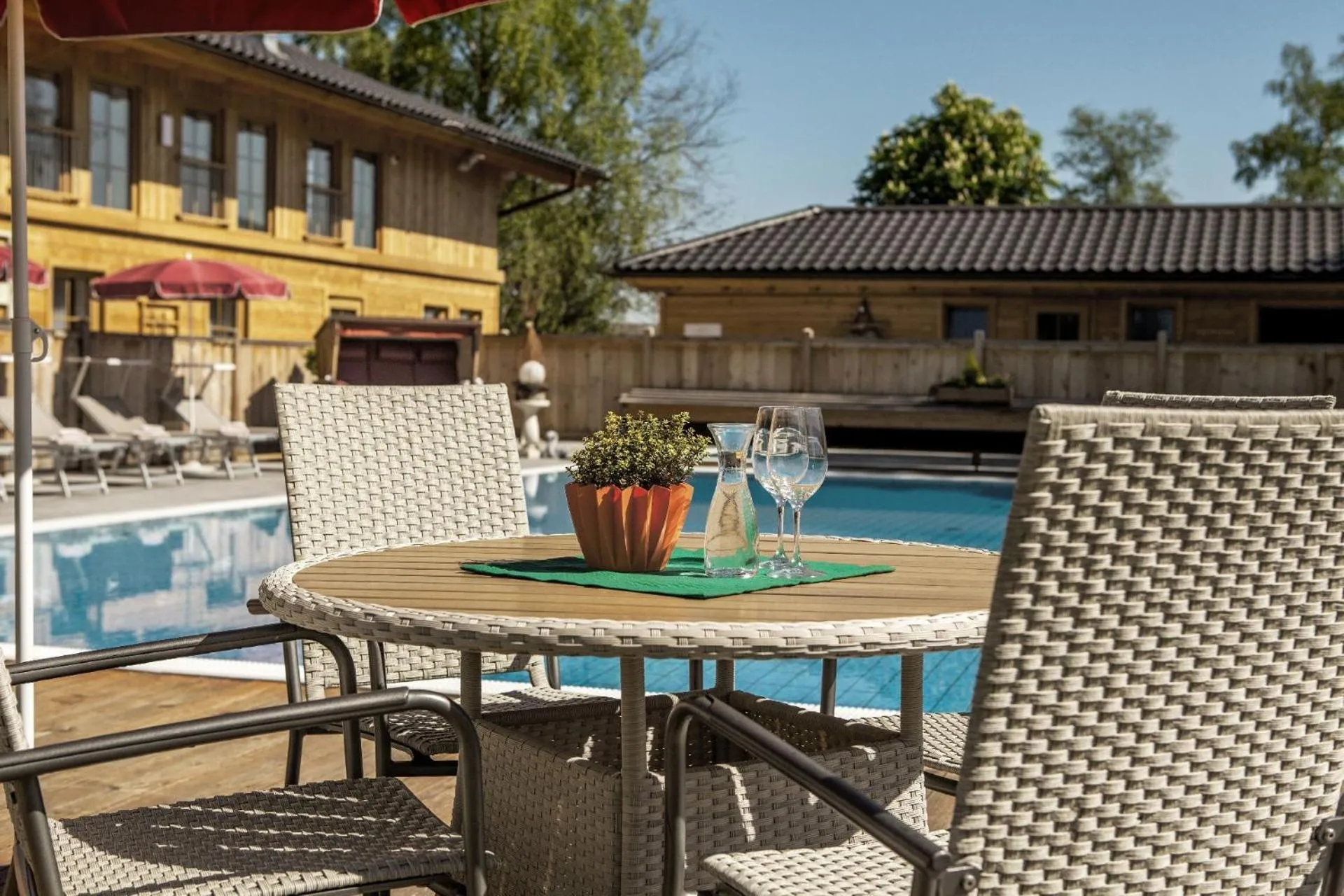 Spa and wellness centre/facilities in Bayern Chalets bei Salzburg und Berchtesgaden mit Whirlpool und Sauna