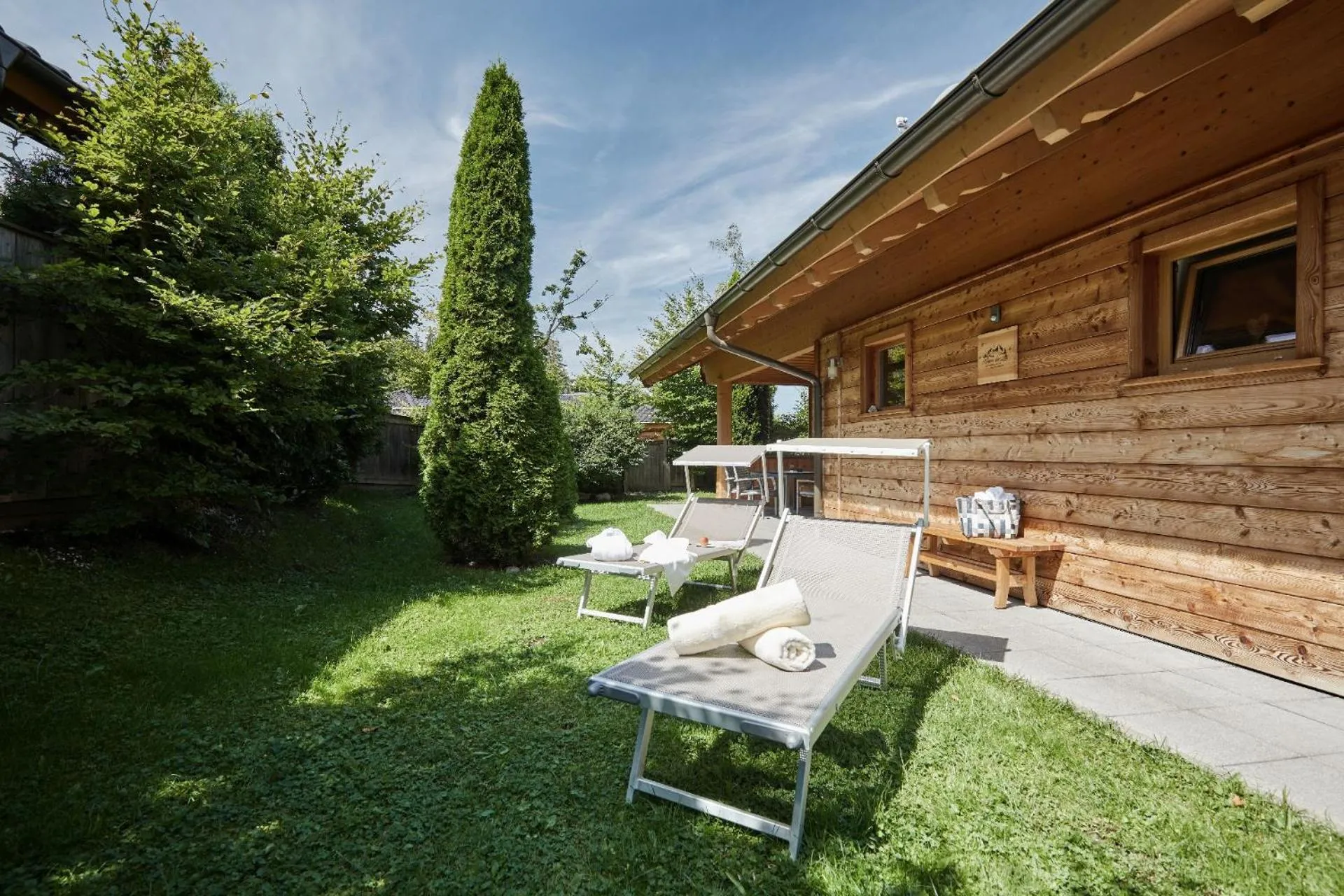 Garden in Bayern Chalets bei Salzburg und Berchtesgaden mit Whirlpool und Sauna