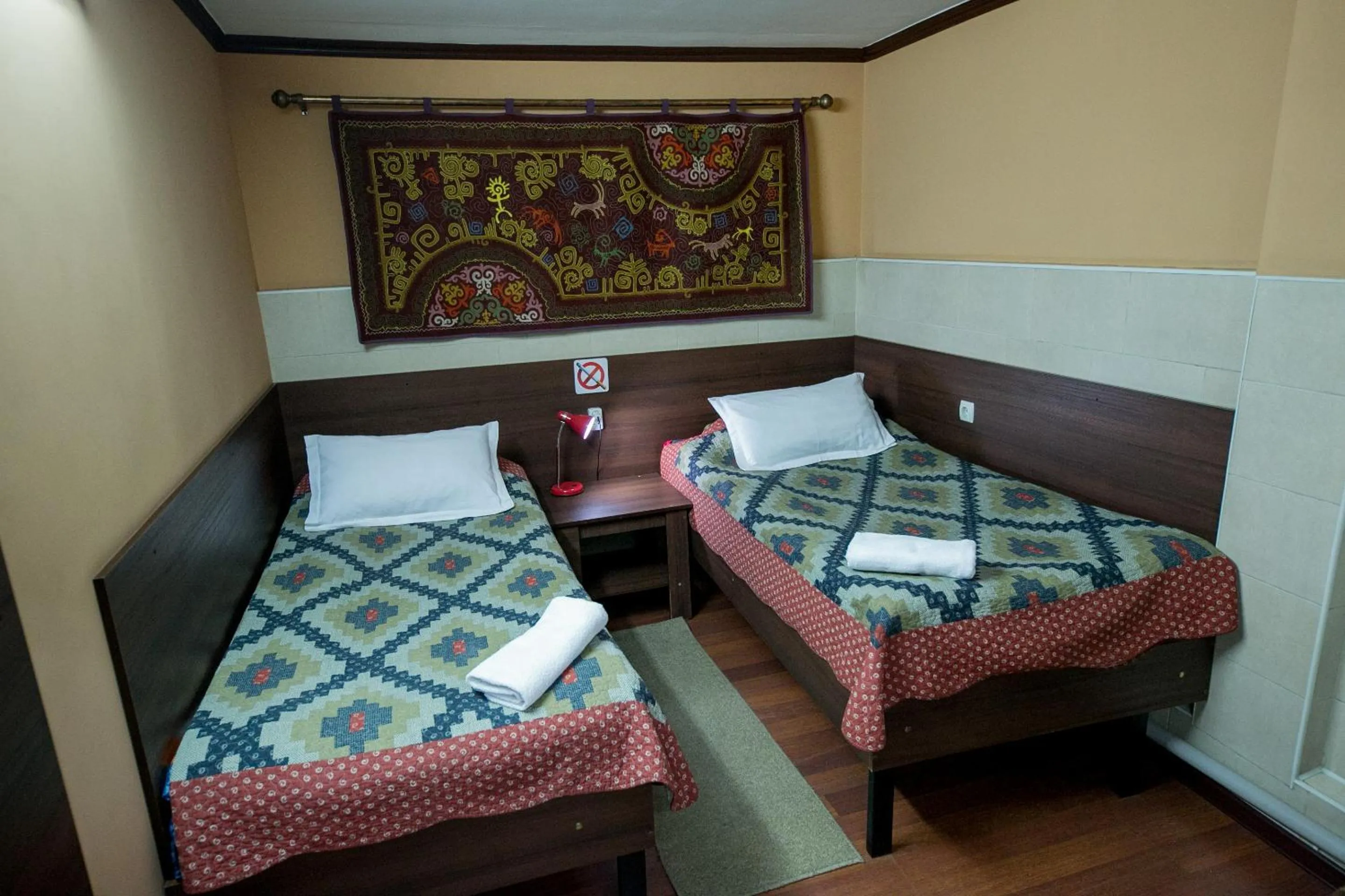 Bed in Hotel Flagman