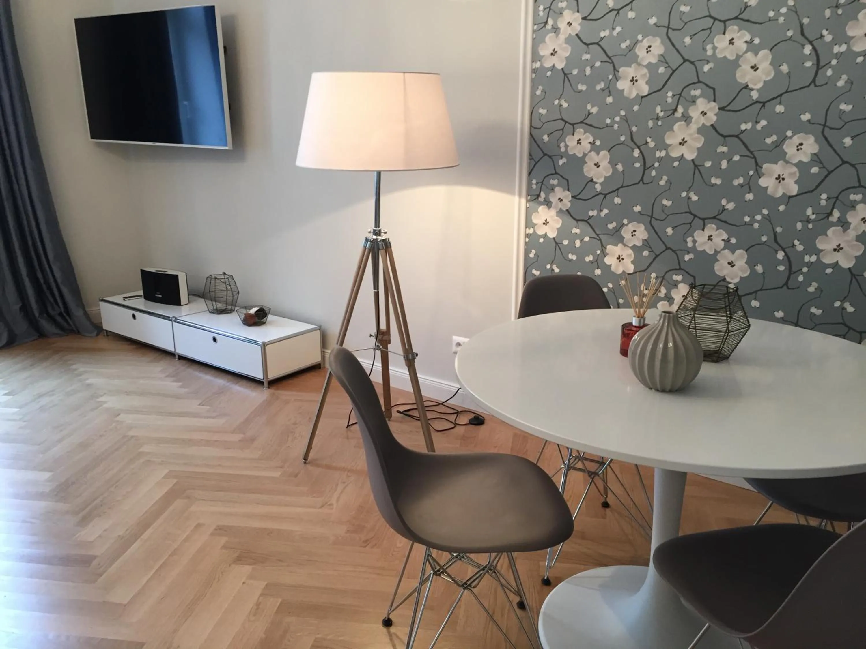Living room in Pink Grapefruit City Condo