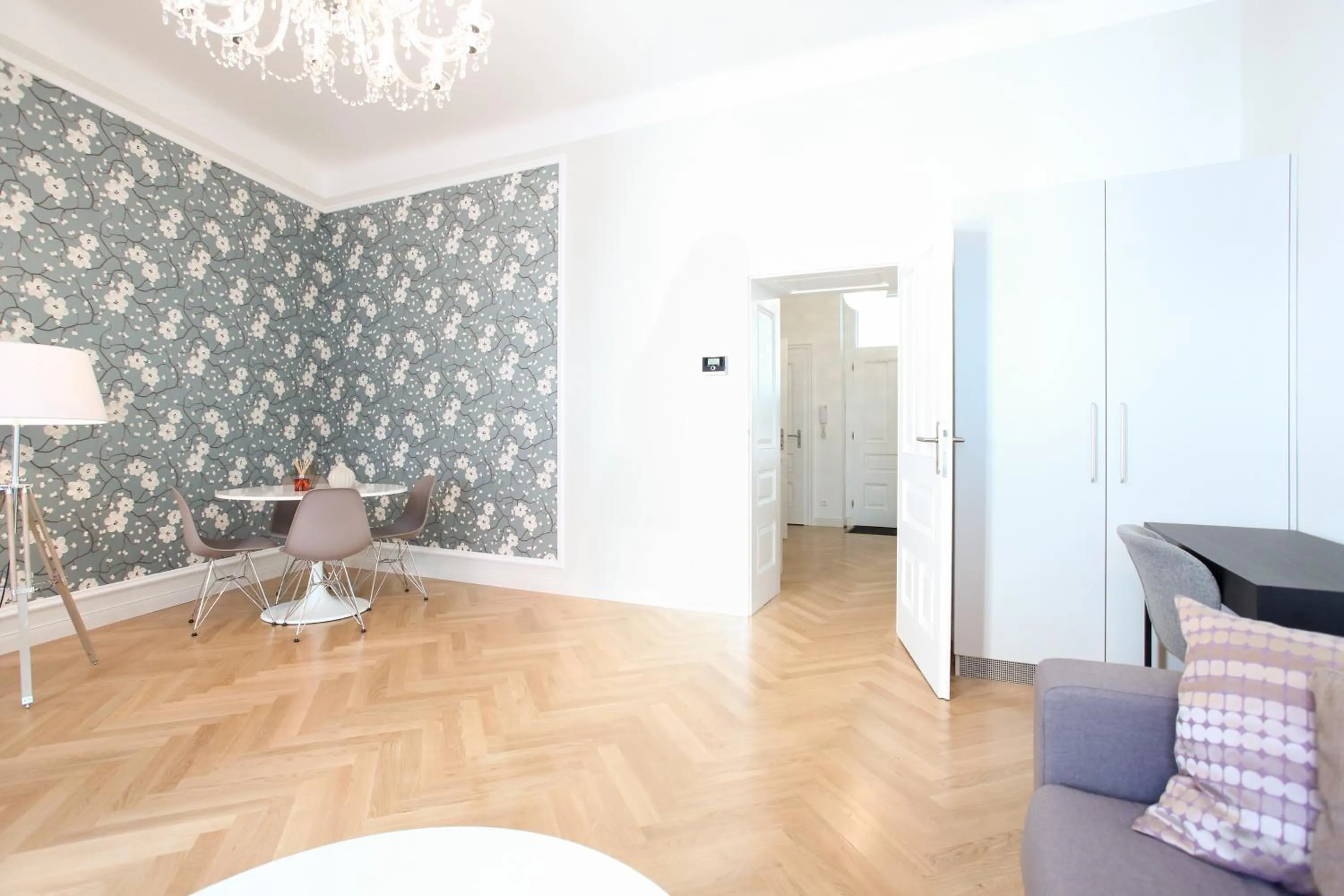 Living room in Pink Grapefruit City Condo