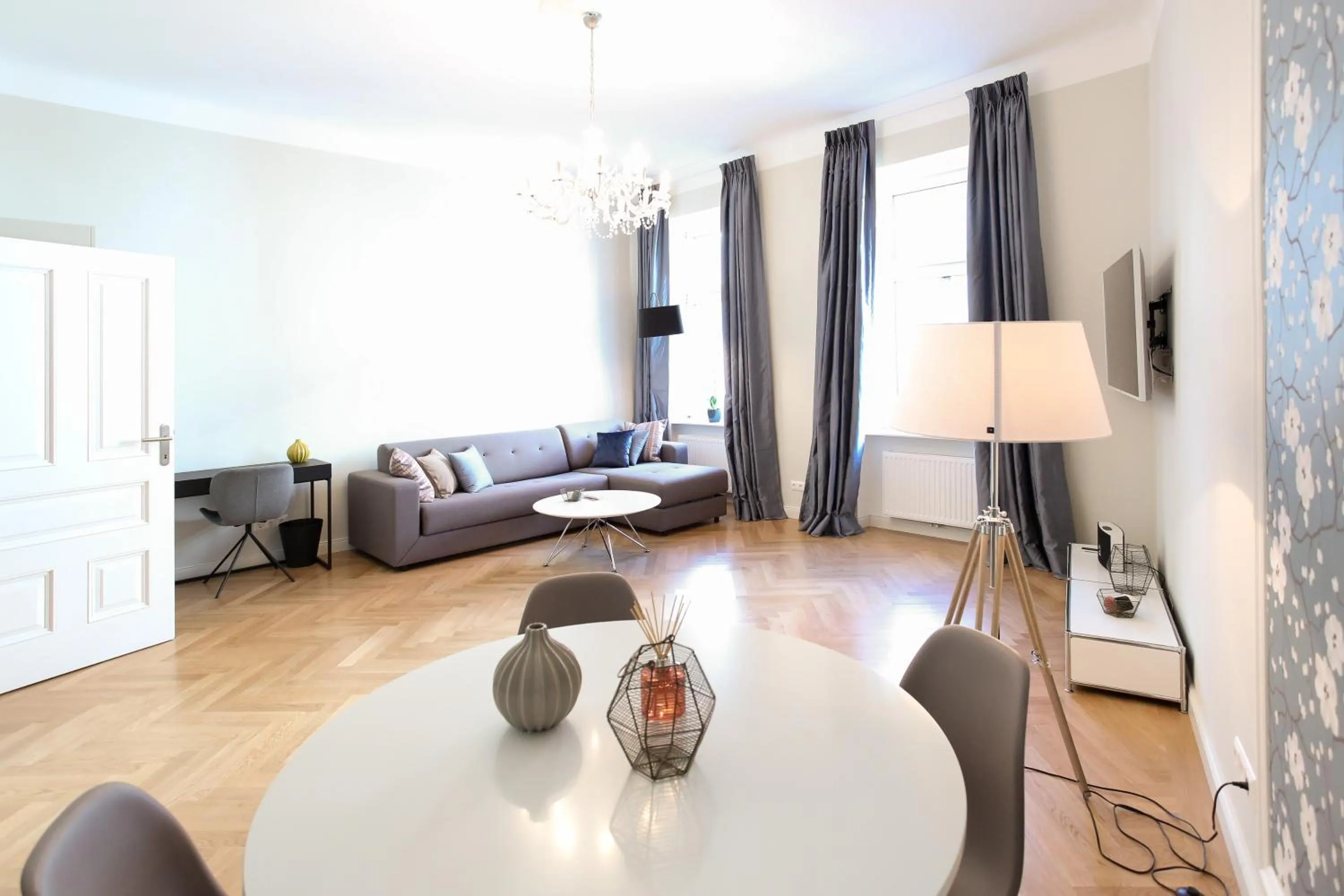 Living room in Pink Grapefruit City Condo
