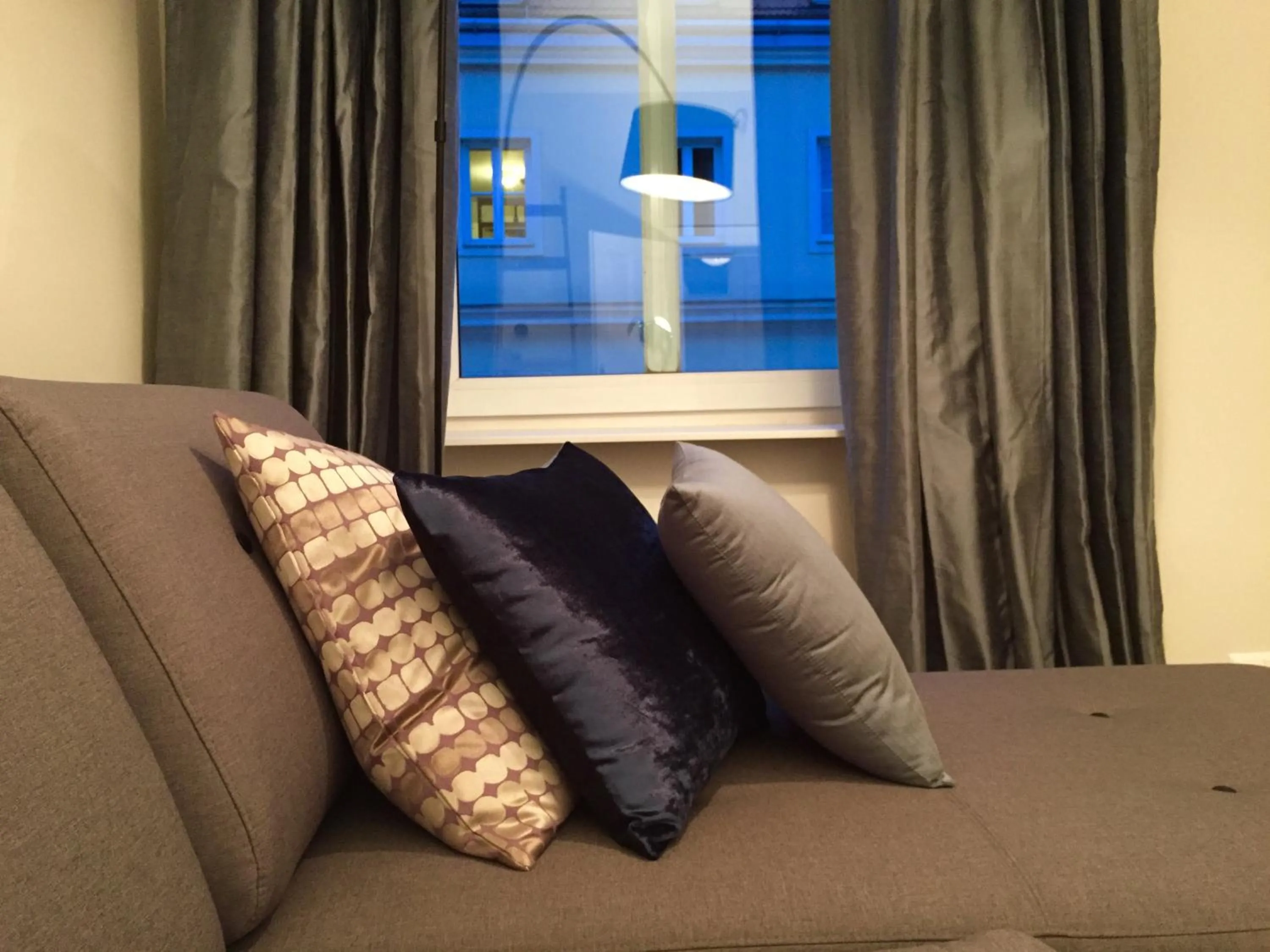 Living room in Pink Grapefruit City Condo