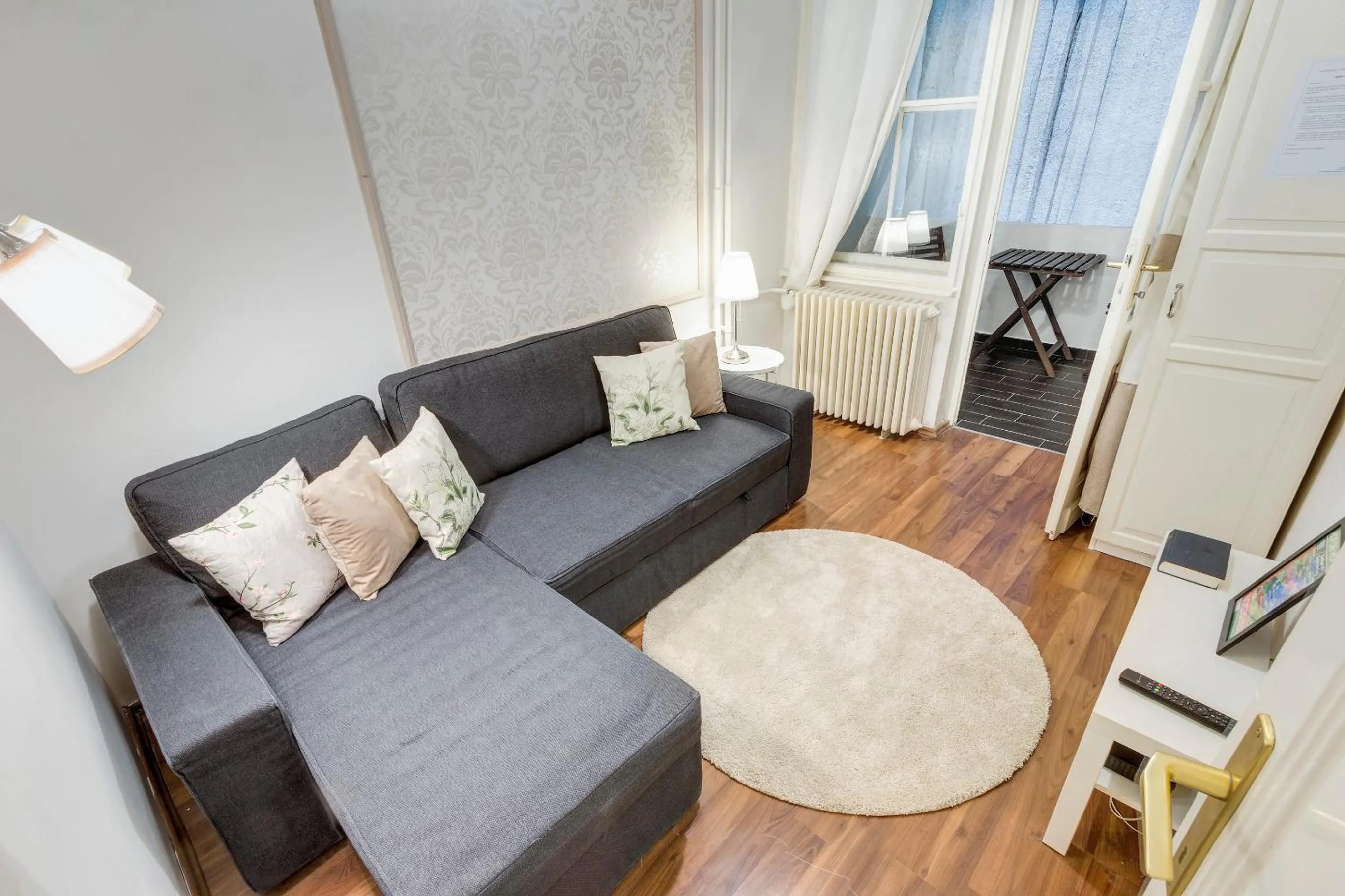 Living room in Fashion Street Luxury Apartment