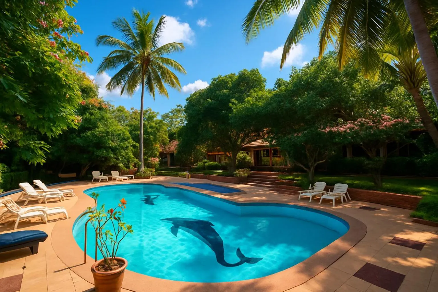 Swimming pool in Nisarga Resort