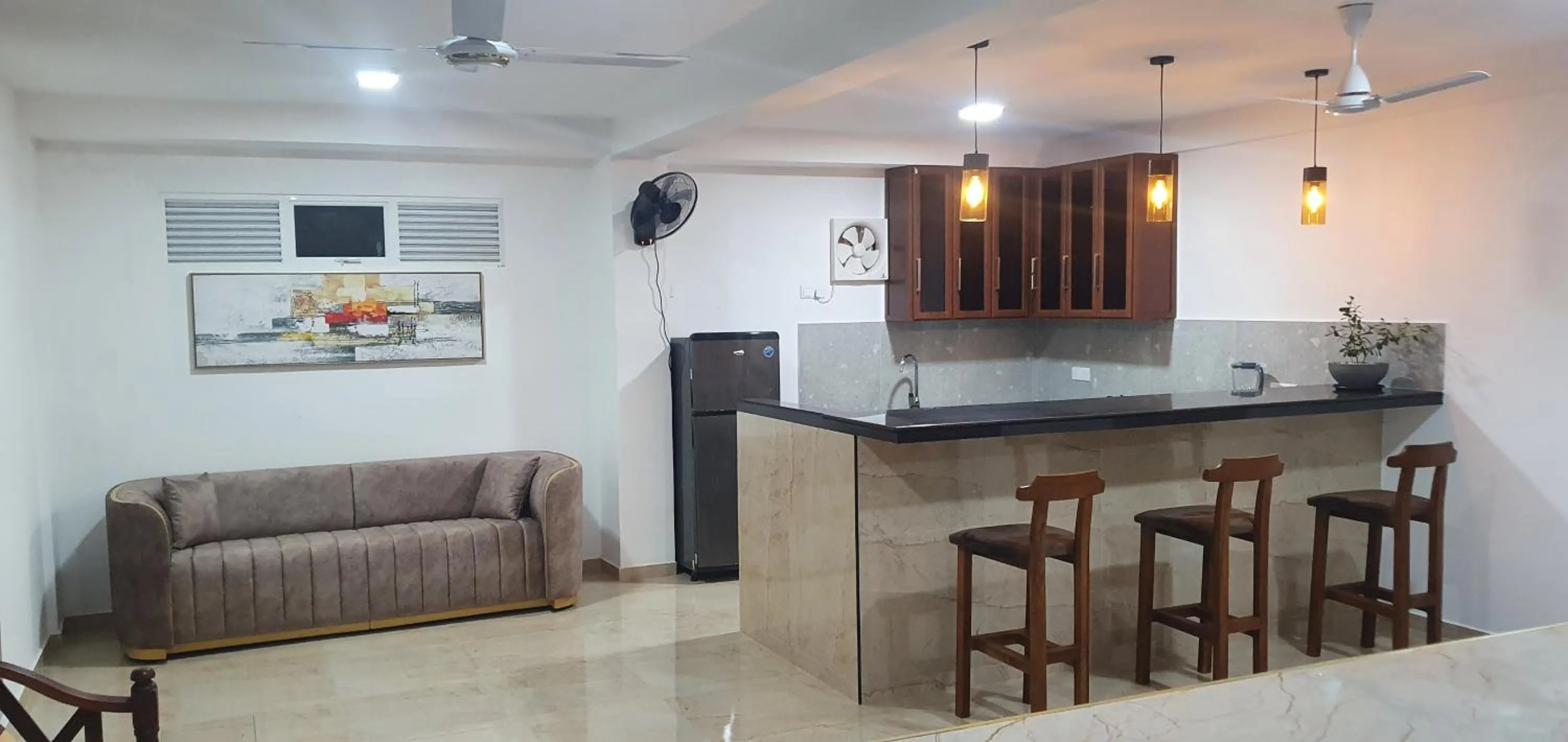 Kitchen or kitchenette in SURF UNA BEACH HOTEL