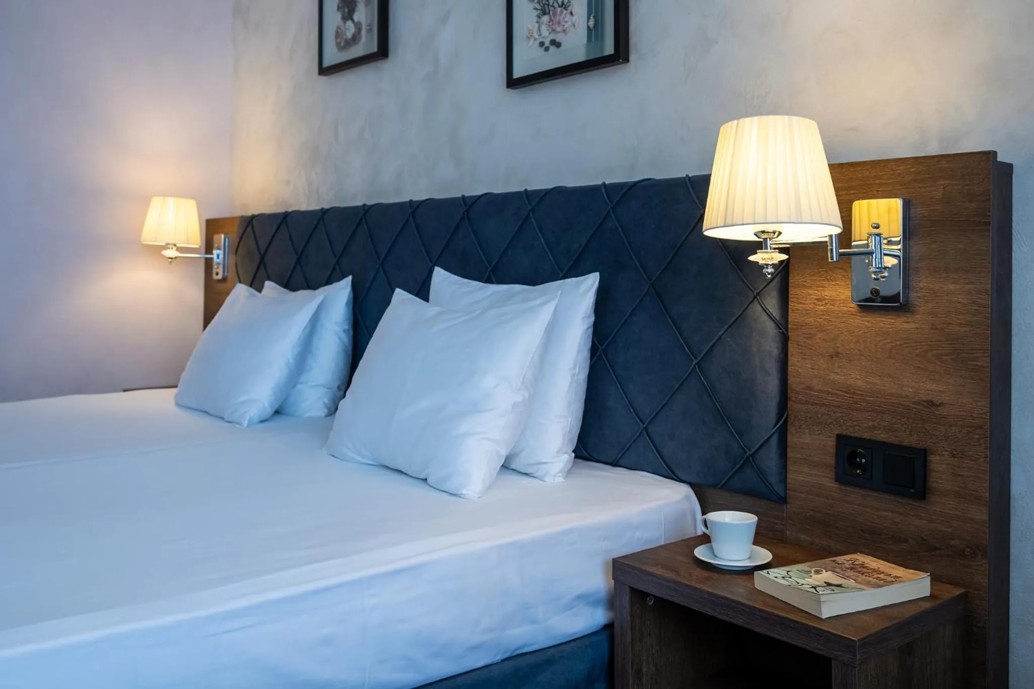 Bed in Flamingo Beach Hotel