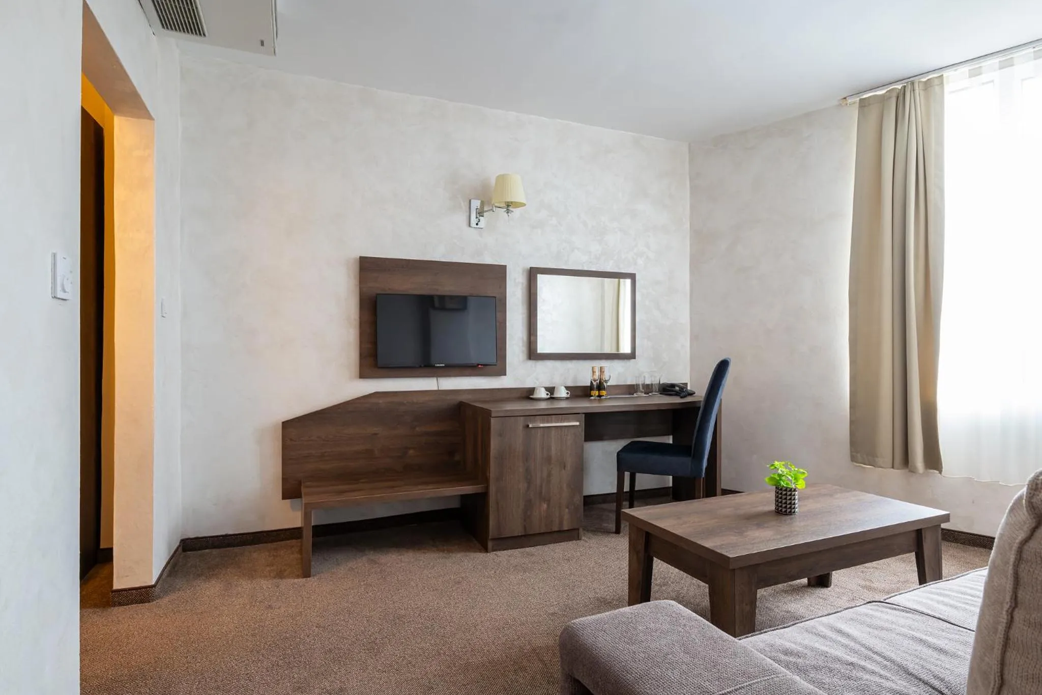 Bed in Flamingo Beach Hotel