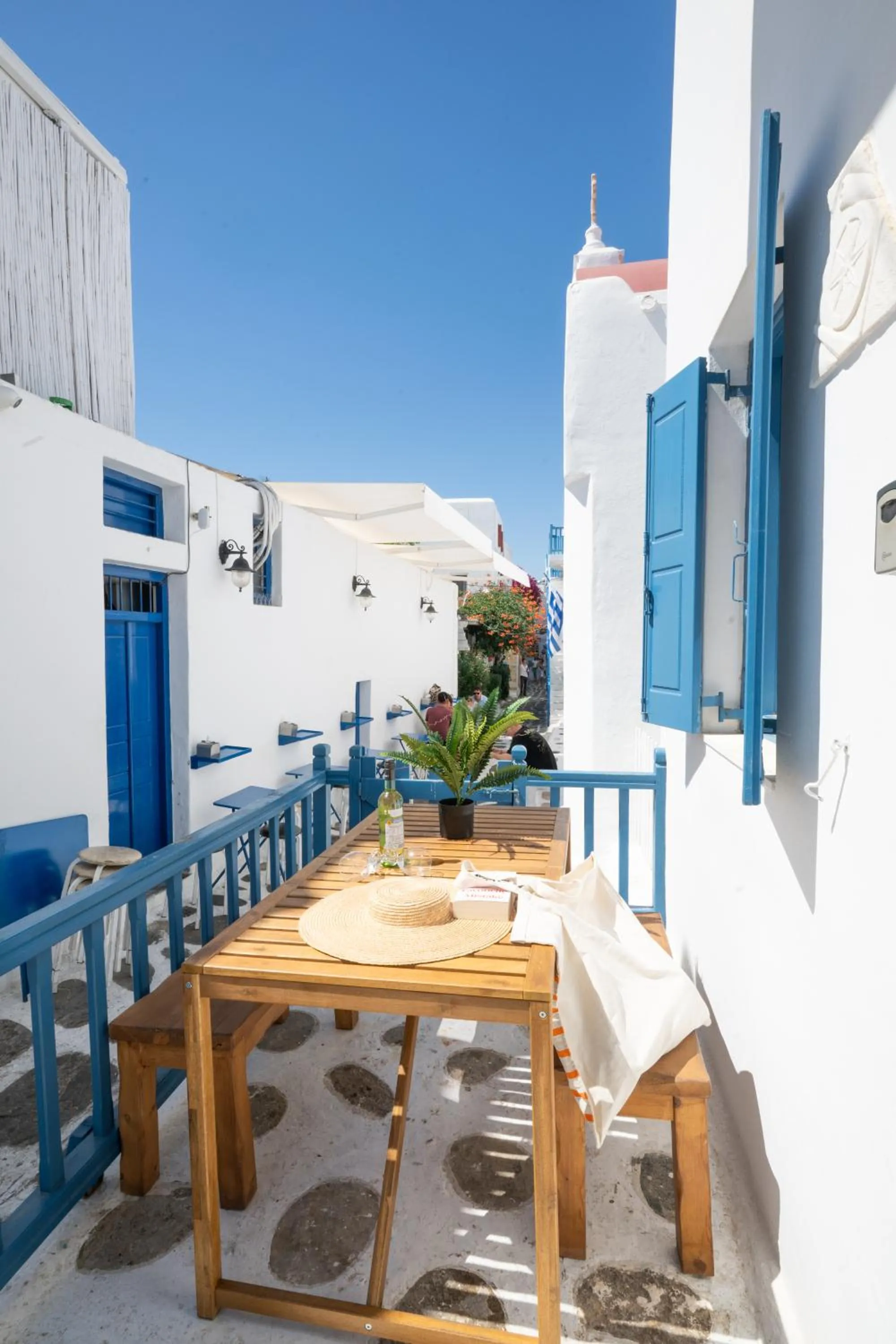 Patio in Eleanna's Mykonos