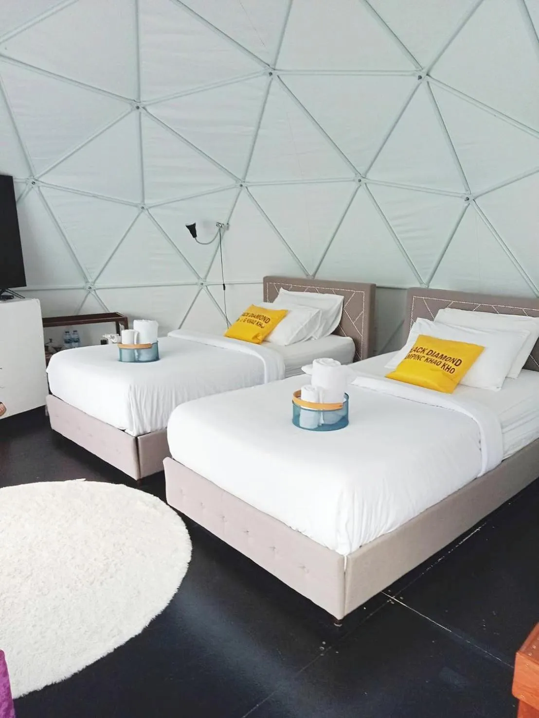 Seating area in Black Diamond Camping