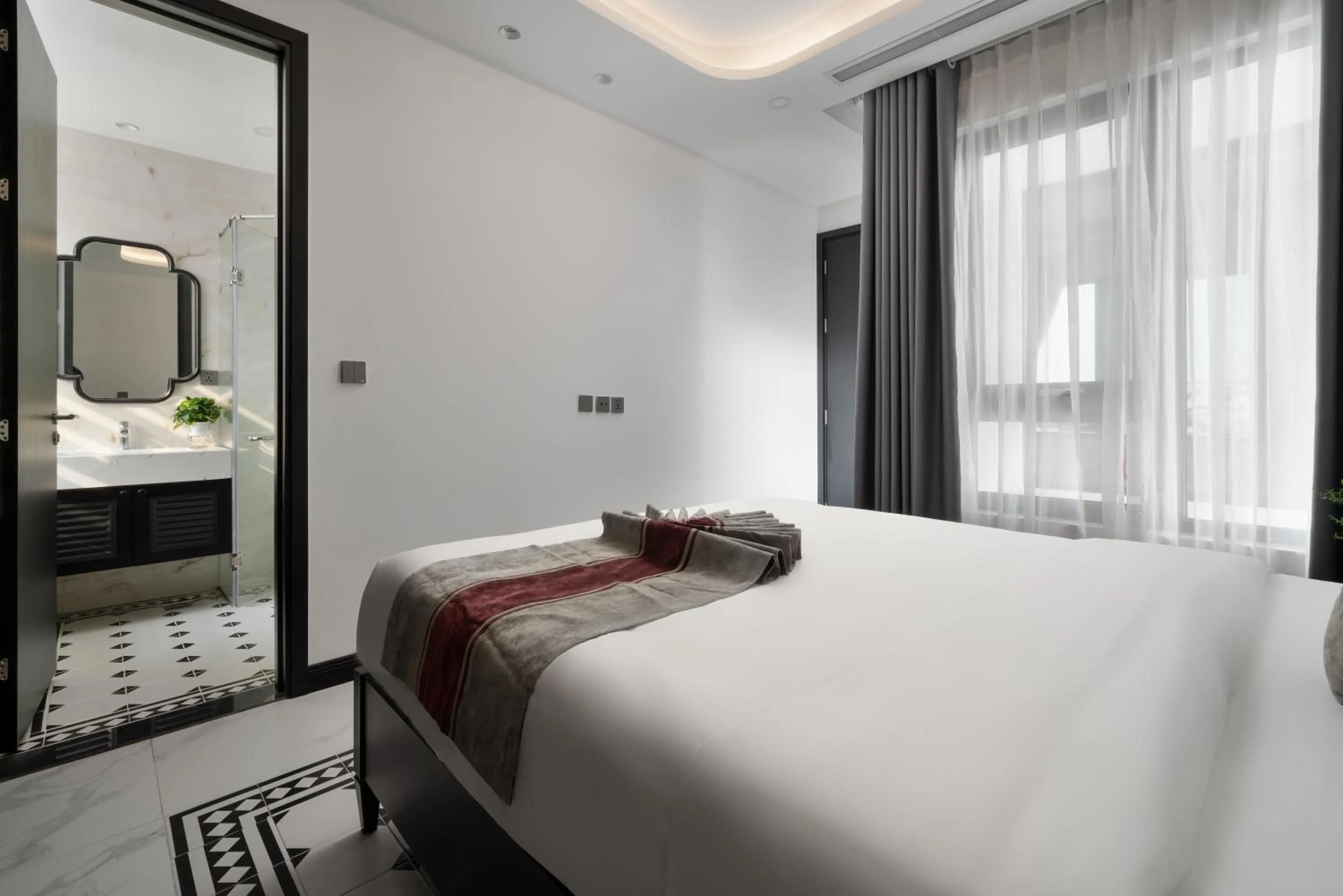 Bedroom, Bed in The Galaxy Home Doi Can Hotel and Apartment