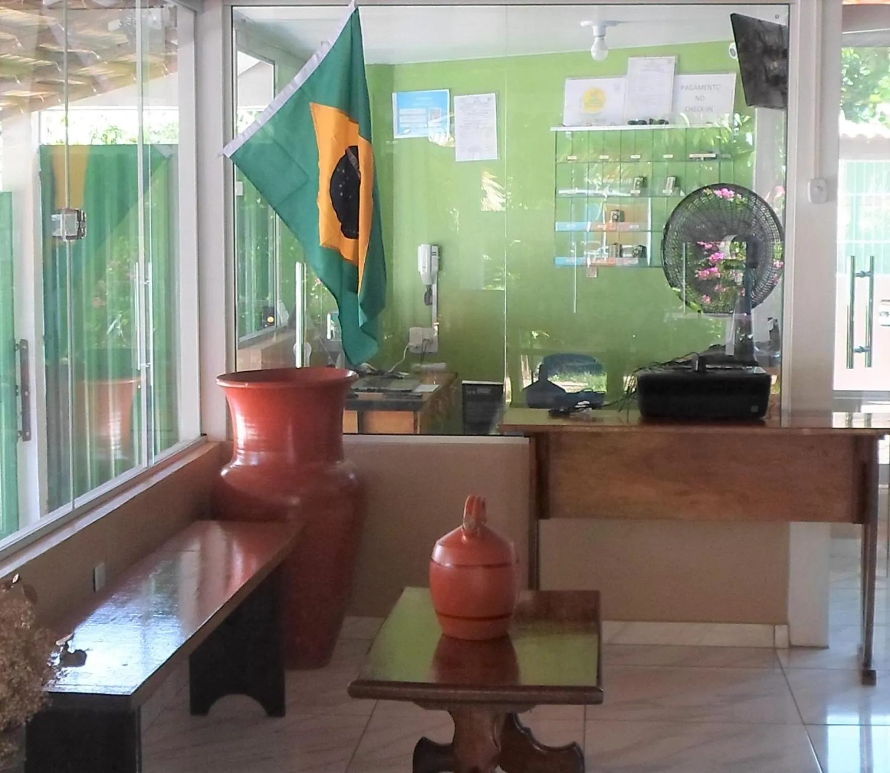 Lobby or reception in Hotel Coração Verde