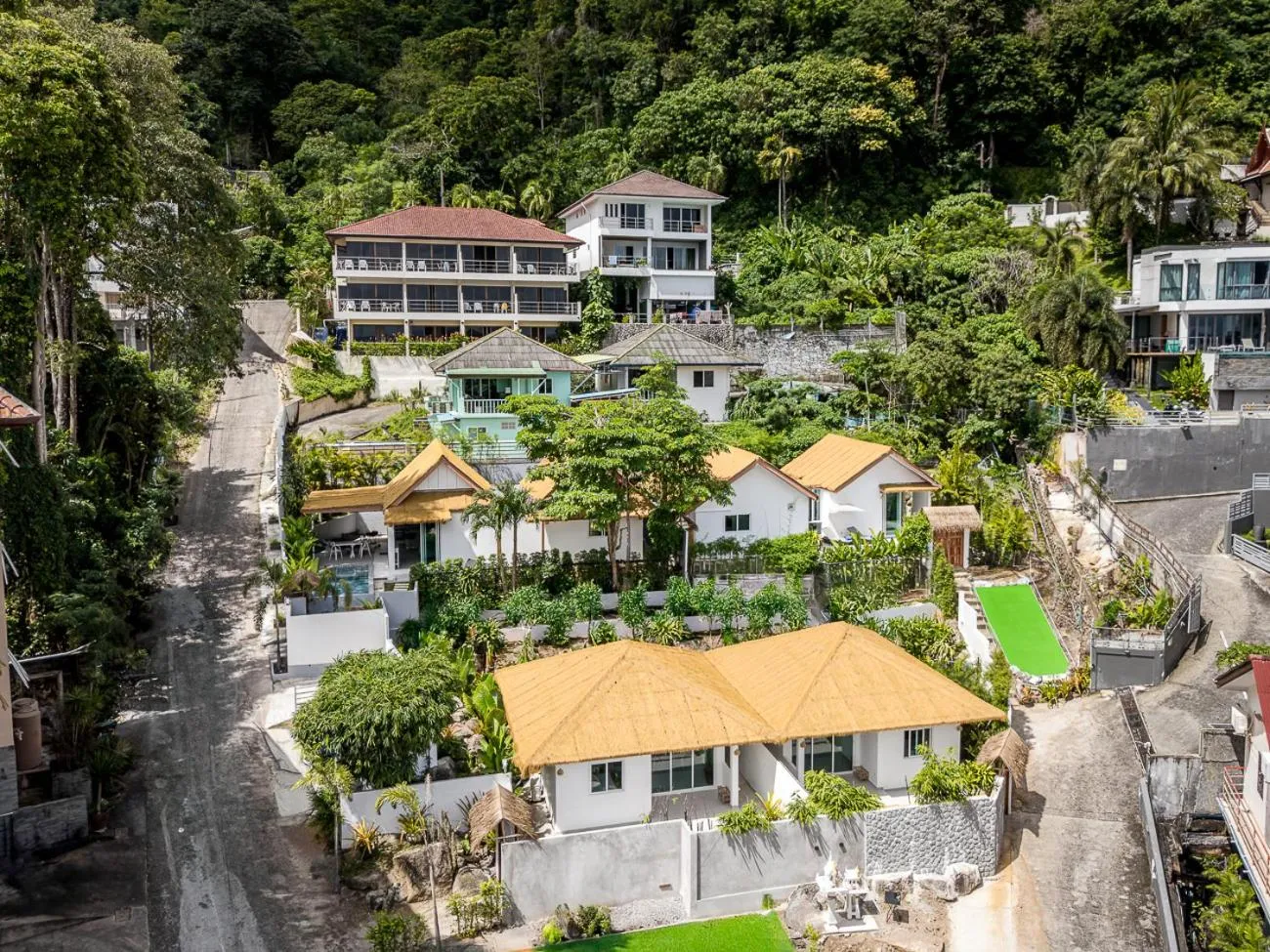Bird's eye view in Baan Saint-Tropez Seaview Villas Kata Beach