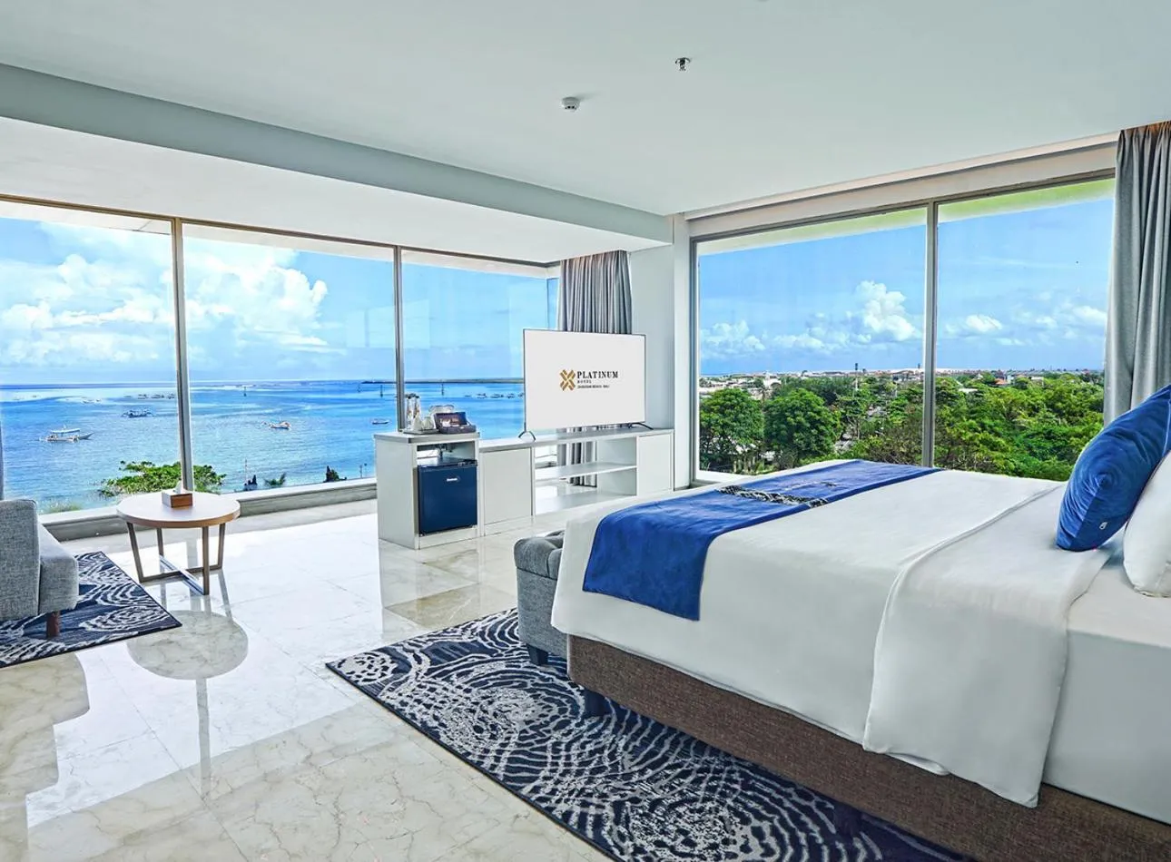 View (from property/room), Bed in Platinum Hotel Jimbaran Beach Bali