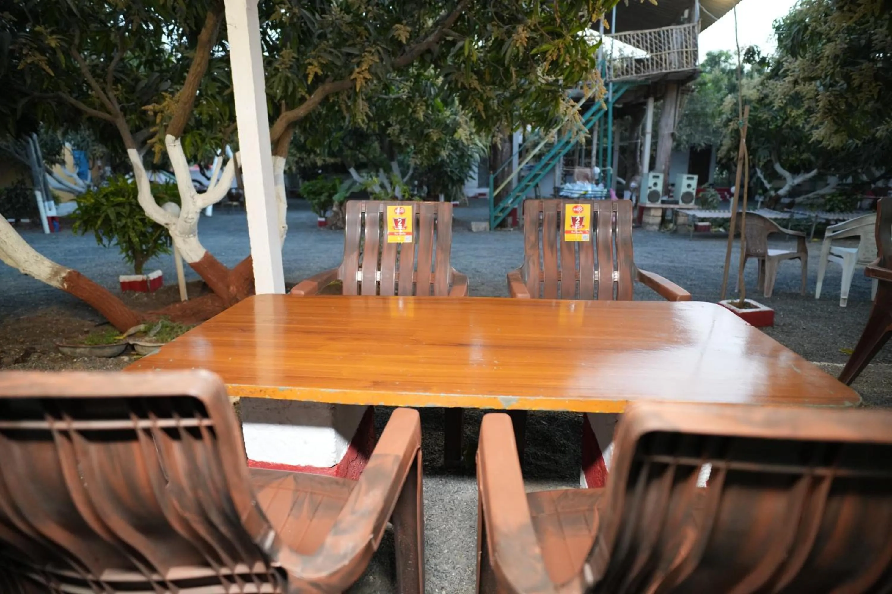 Dining area in Gokul farm house