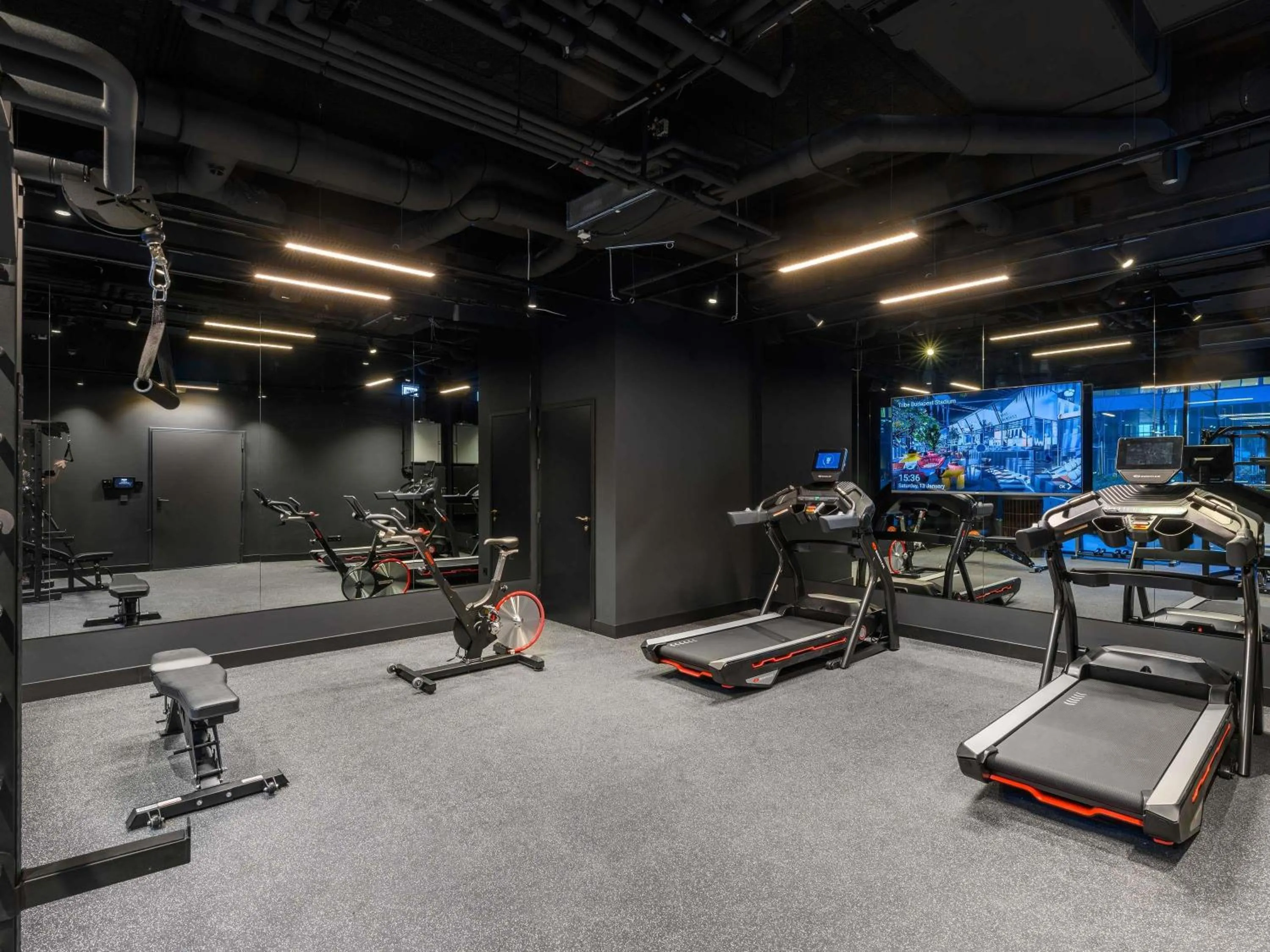 Fitness centre/facilities in TRIBE Budapest Stadium