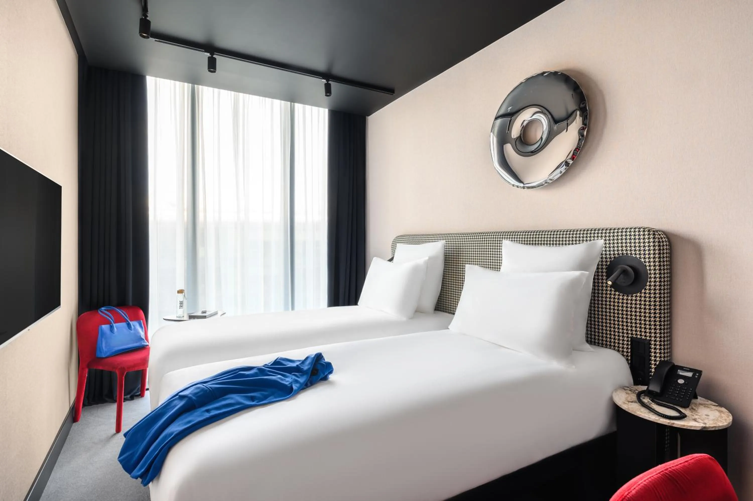 Bedroom, Bed in TRIBE Budapest Stadium