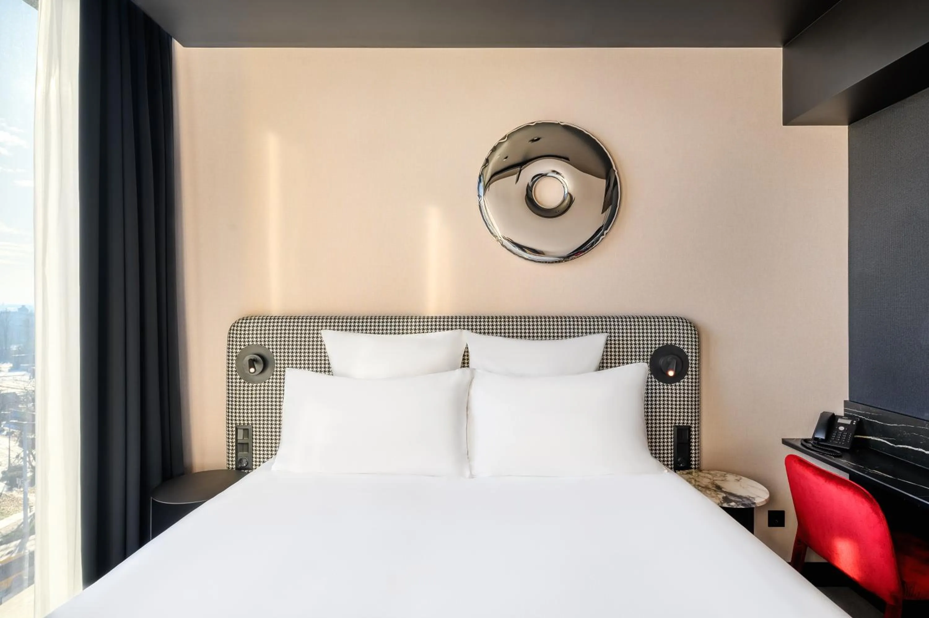 Bedroom, Bed in TRIBE Budapest Stadium